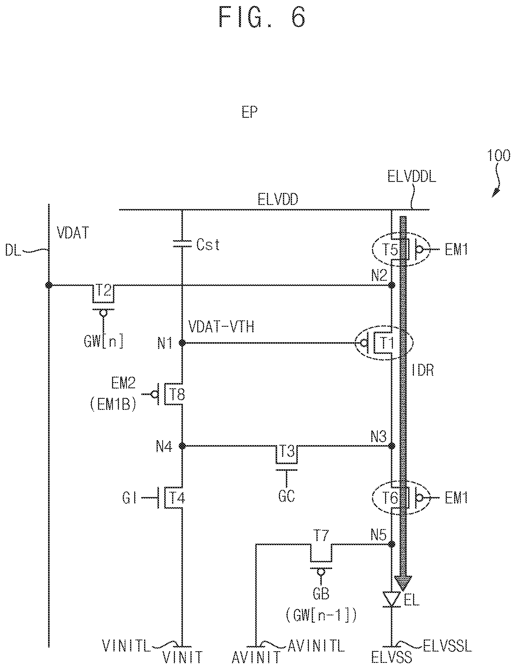 Patent US12488748 Figure 6 – Pixel of a display device and display device