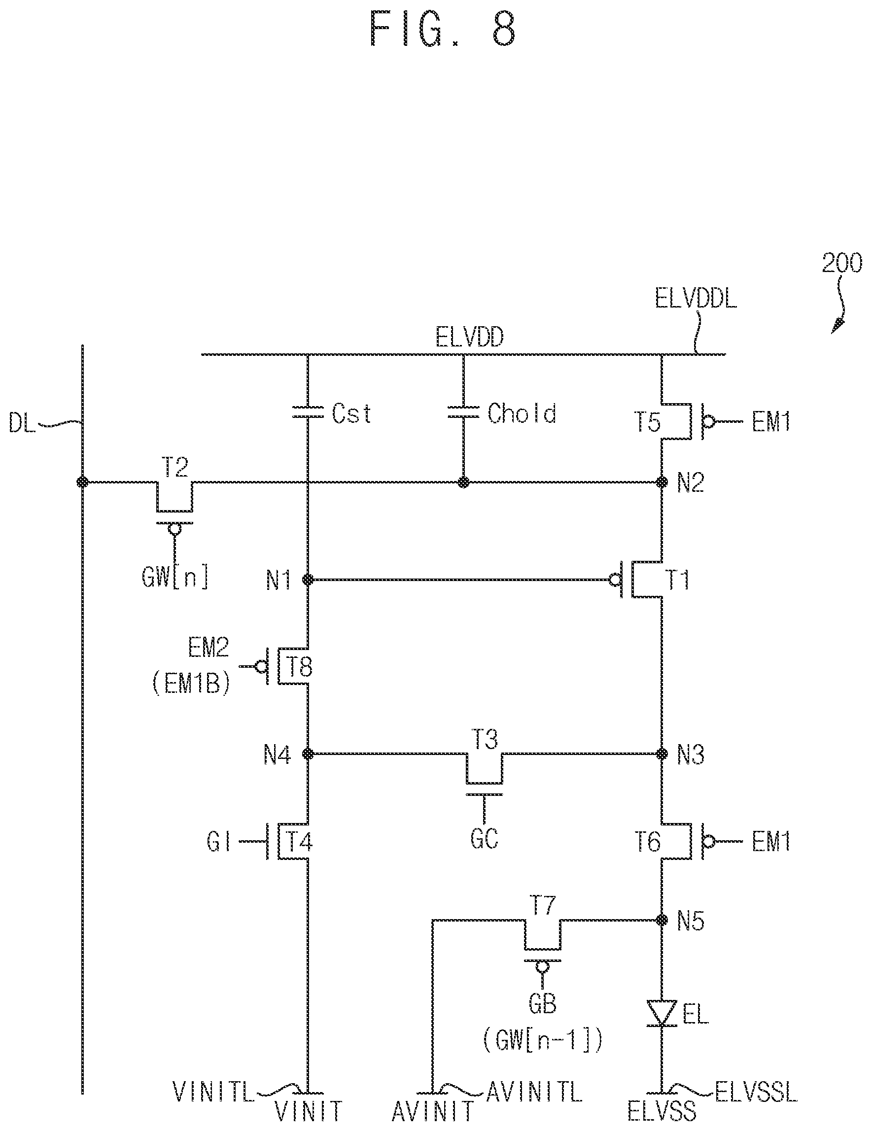 Patent US12488748 Figure 8 – Pixel of a display device and display device