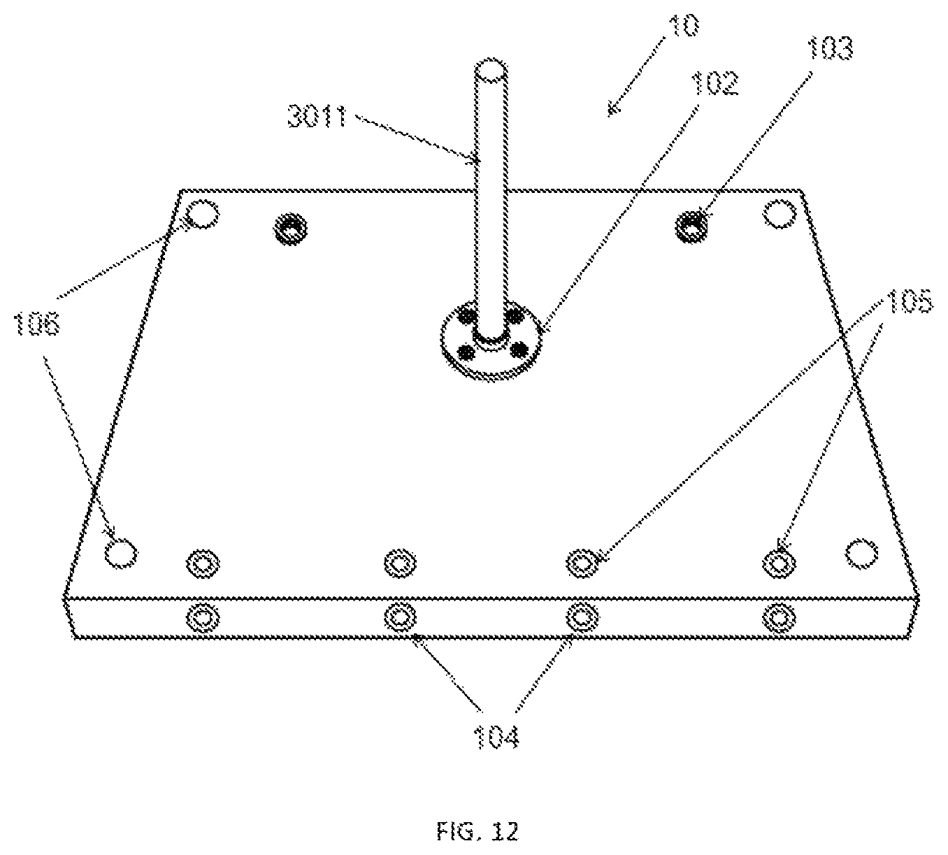 Patent US12488771 Figure 12 – Multi-purpose percussion accessory stand