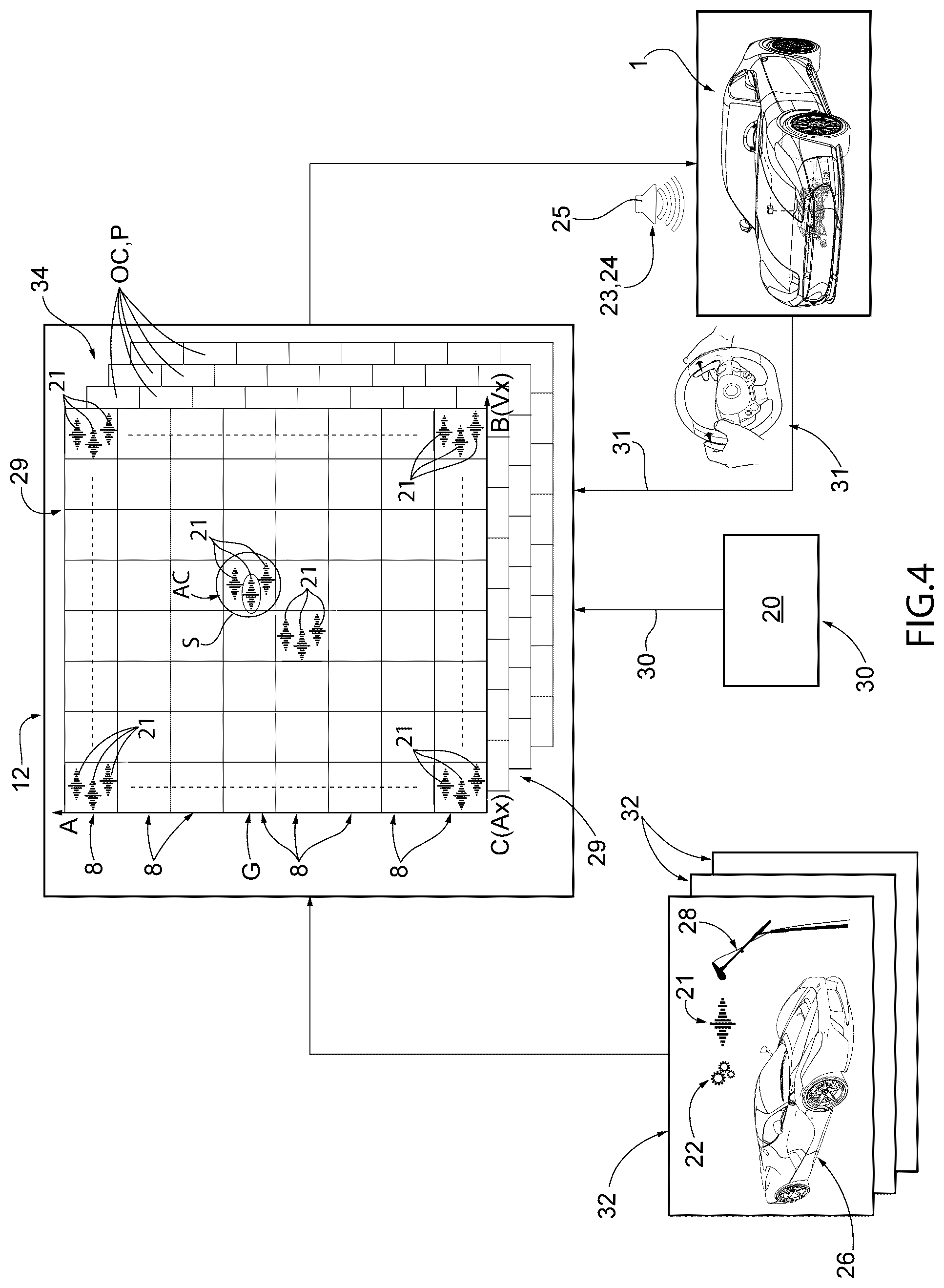 Patent US12488777 Figure 4 – Control method for an electric road vehicle to reproduce a sound associable with a gear shift and related road vehicle