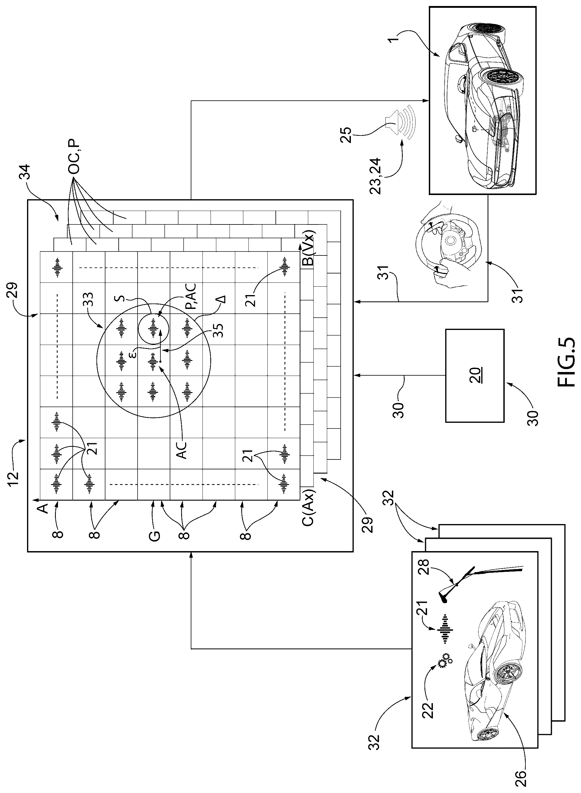 Patent US12488777 Figure 5 – Control method for an electric road vehicle to reproduce a sound associable with a gear shift and related road vehicle
