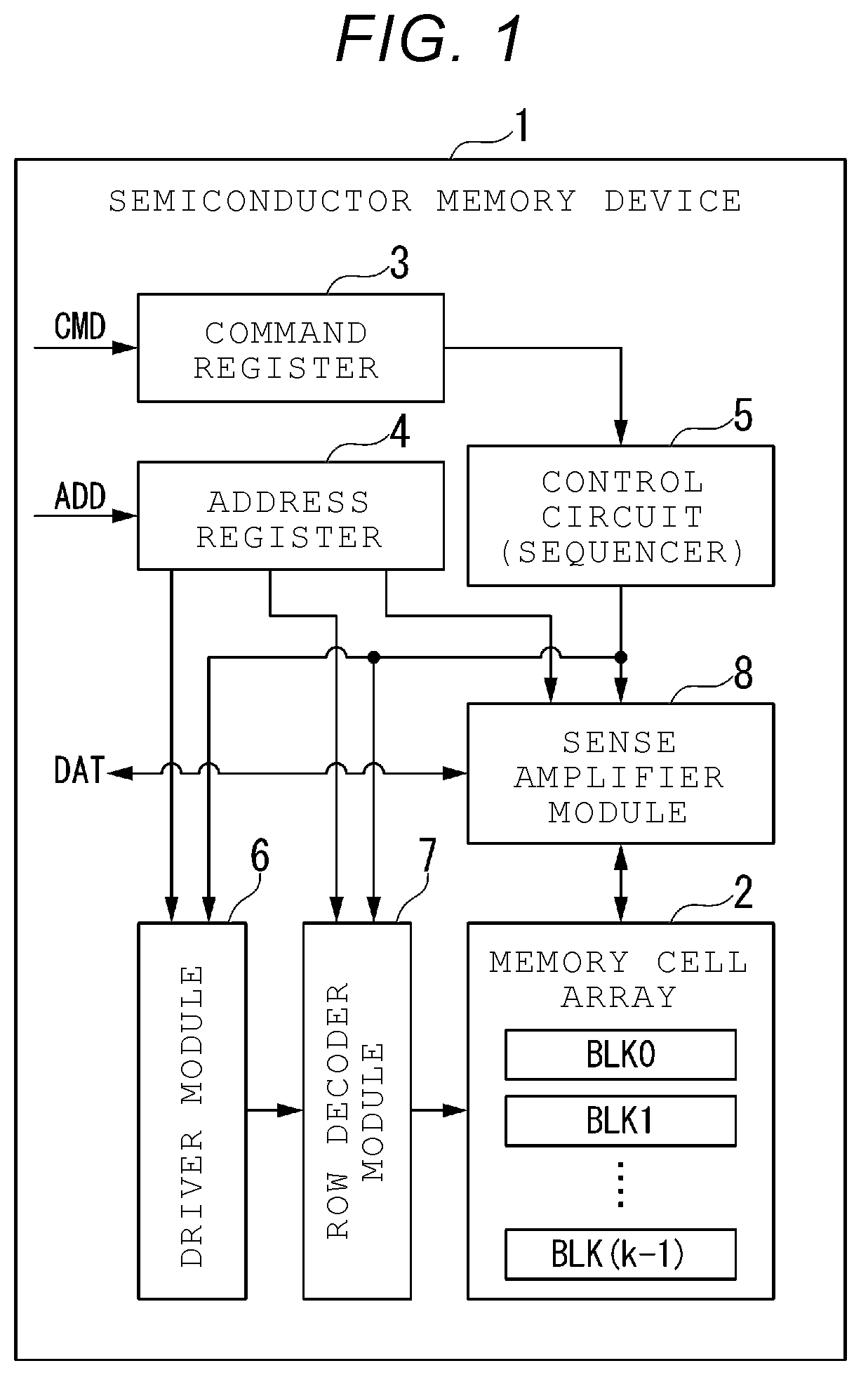 Patent US12488812 — Semiconductor memory device and method for manufacturing semiconductor memory device — Figure 1