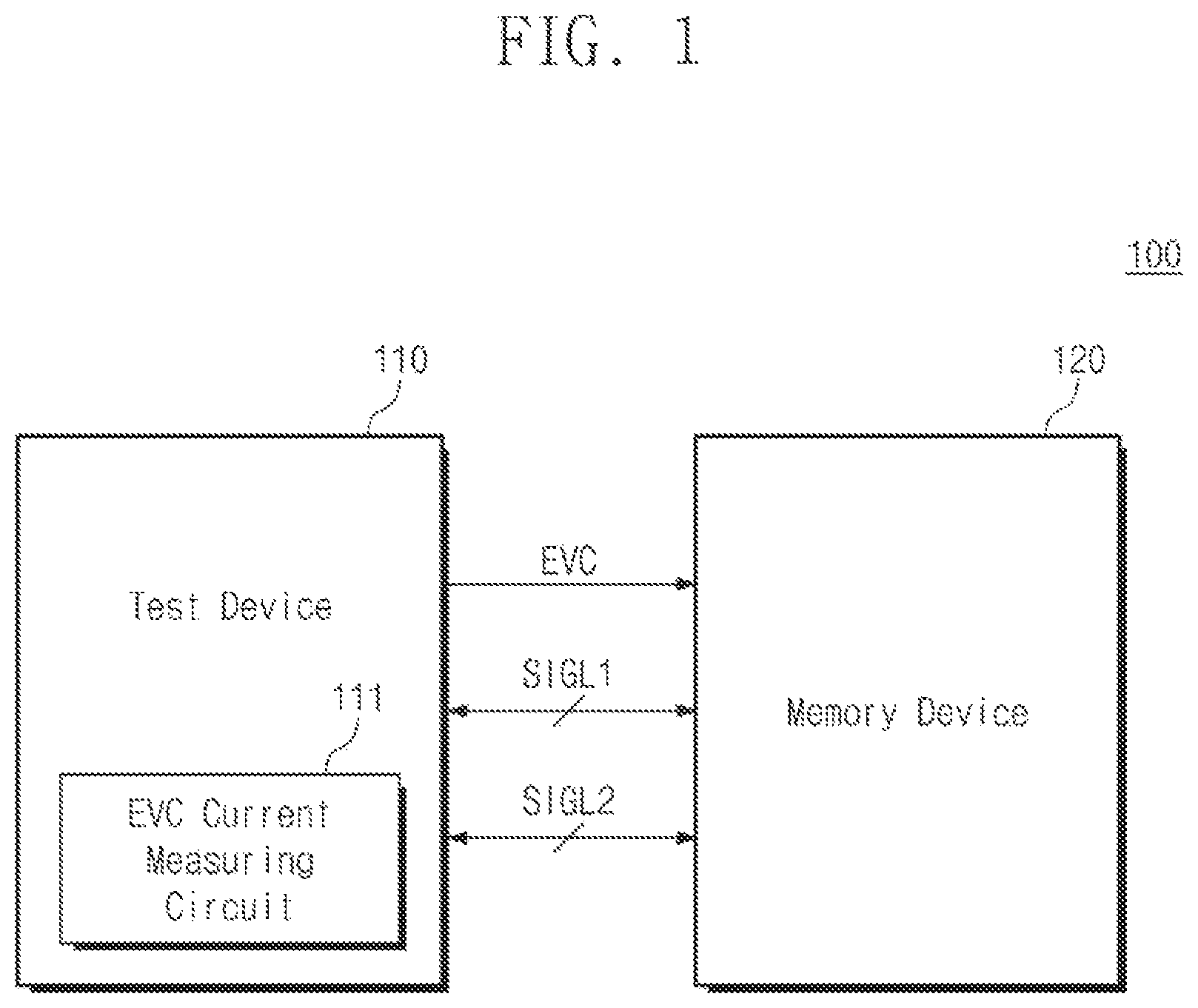Patent US12488856 — Memory device, operation method of memory device, and operation method of test device configured to test memory device — Figure 1
