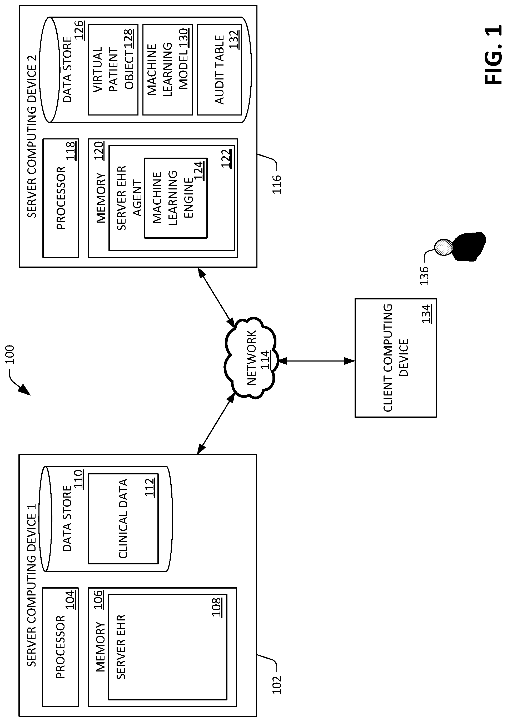 Patent US12488863 Figure 1 – Electronic health records agent application for highlighting contextually relevant information