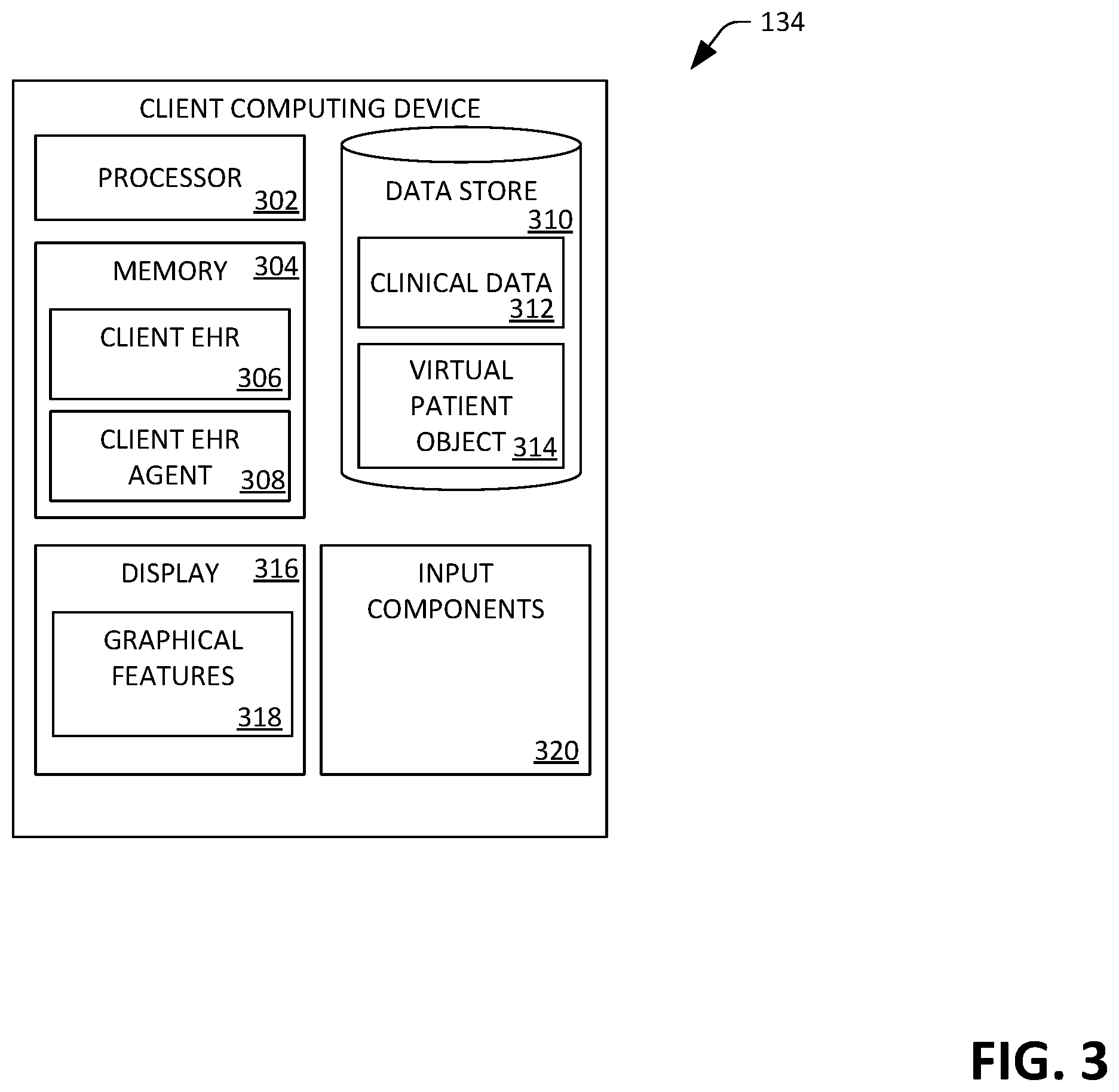 Patent US12488863 Figure 3 – Electronic health records agent application for highlighting contextually relevant information