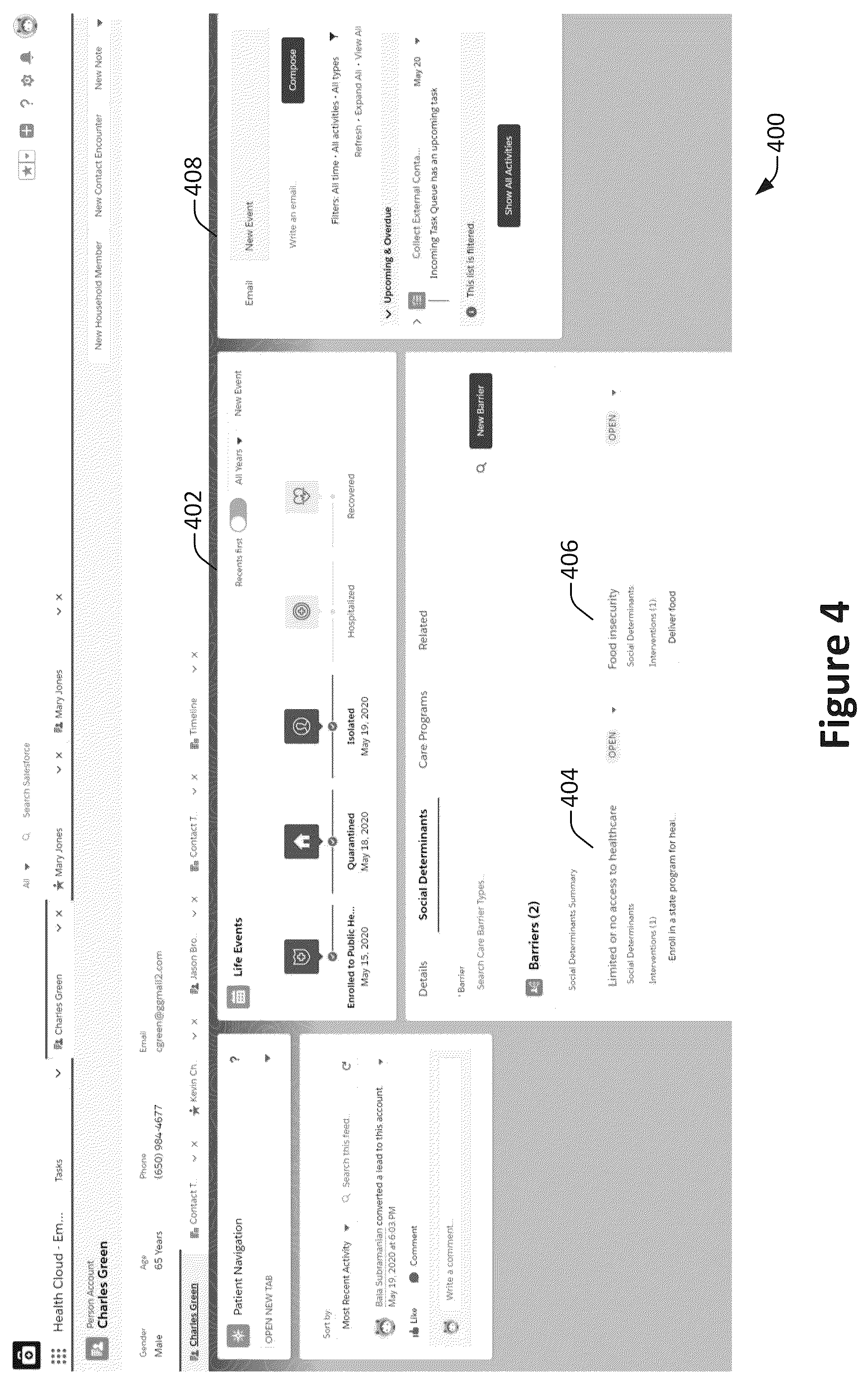 Patent US12488903 Figure 4 – Contact tracing as a service using a database system