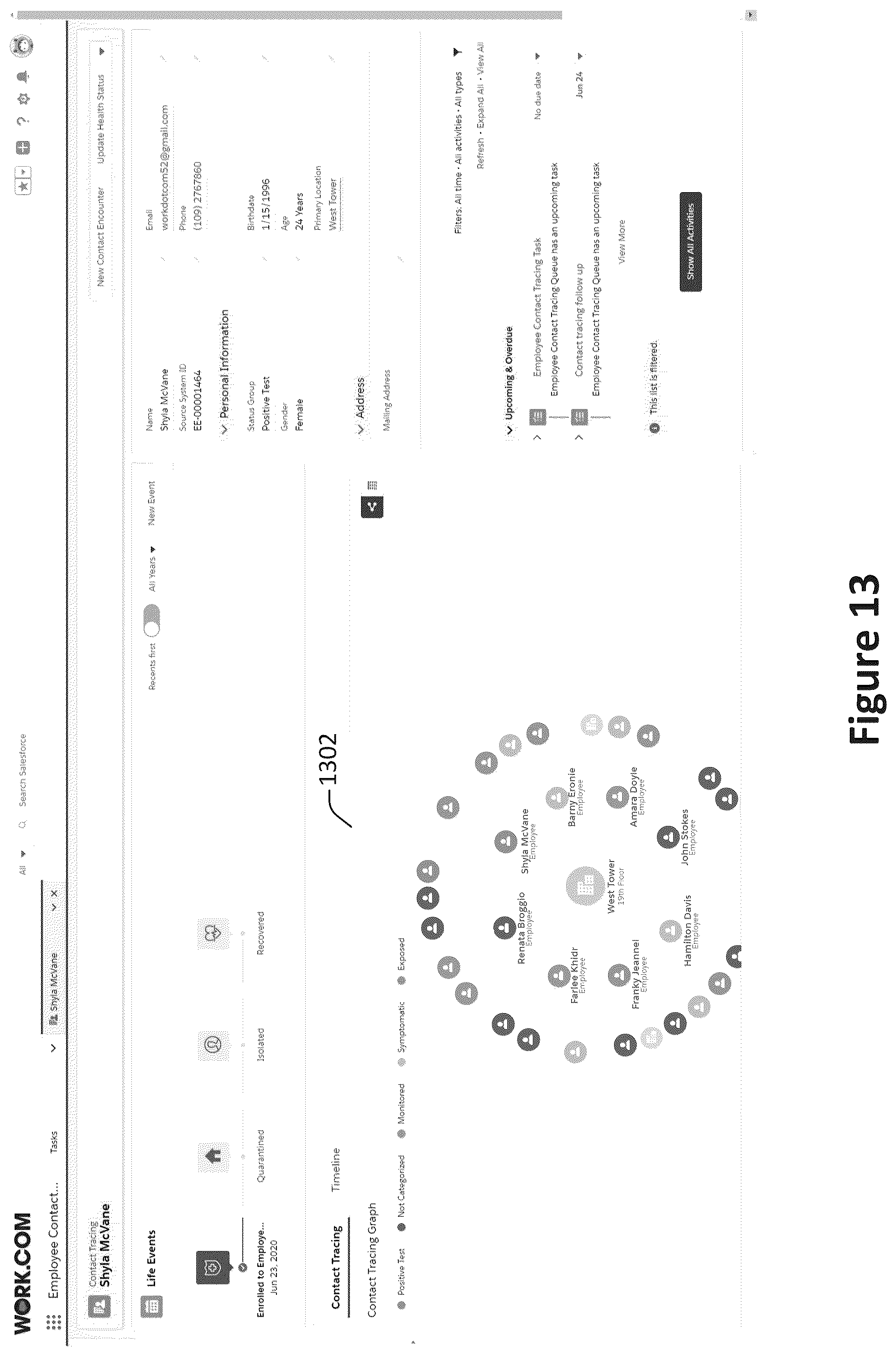 Patent US12488903 Figure 13 – Contact tracing as a service using a database system