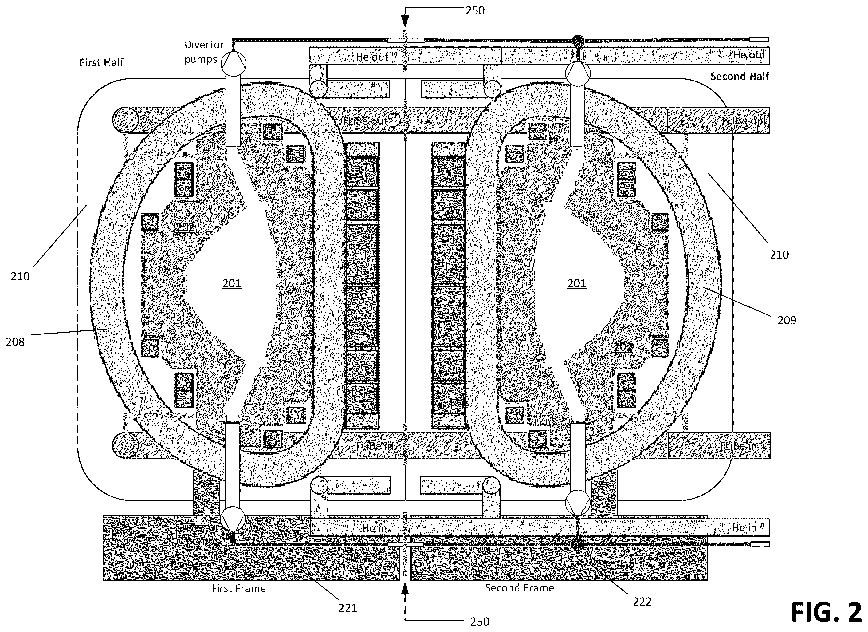 Patent US12488904 Figure 3 – Techniques for removing a vacuum vessel from a tokamak and related systems and methods