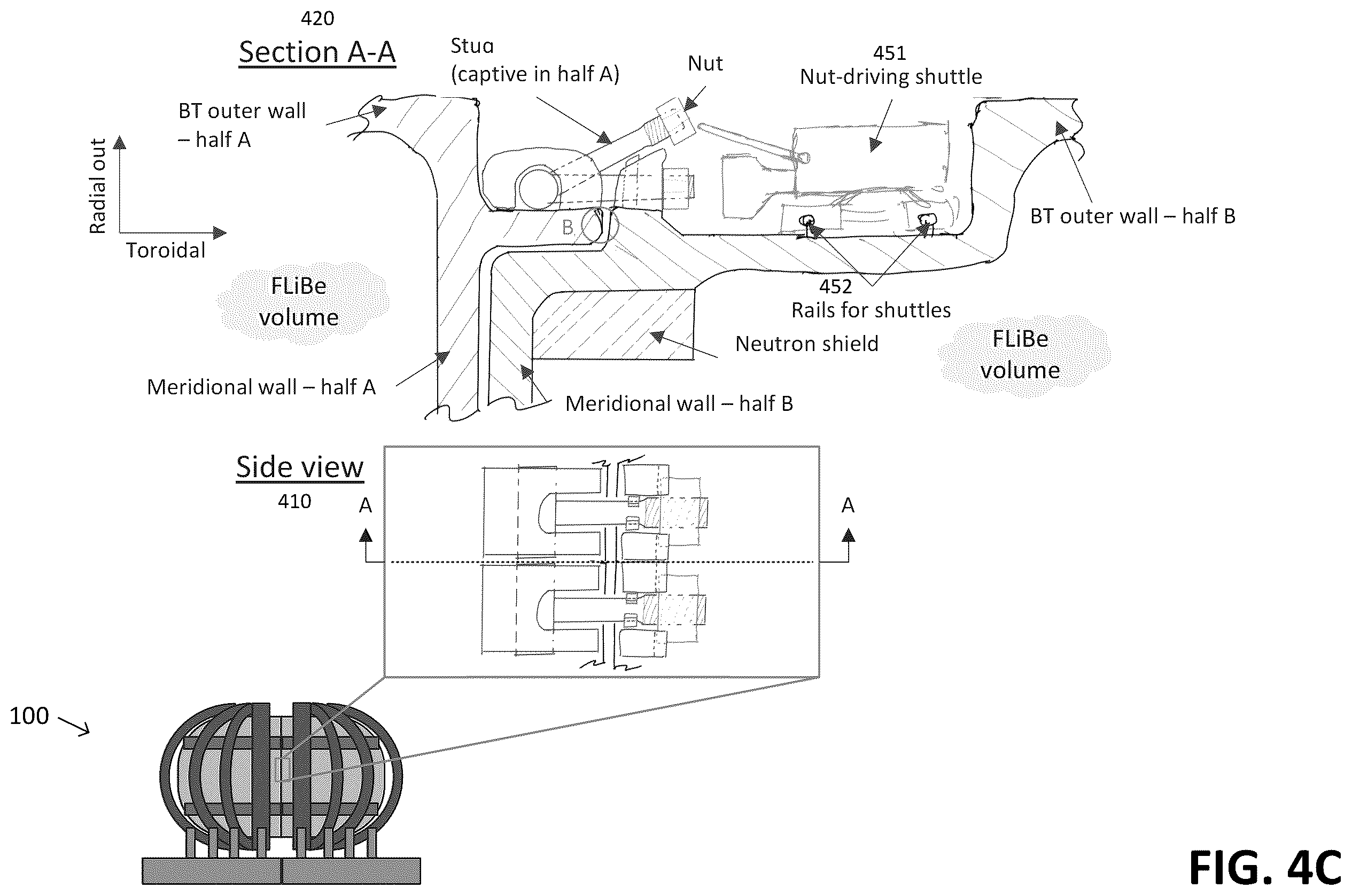 Patent US12488904 Figure 7 – Techniques for removing a vacuum vessel from a tokamak and related systems and methods