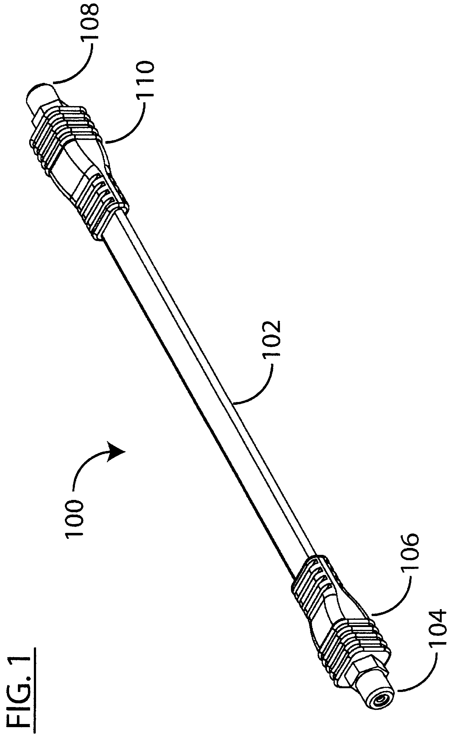 Patent US12488913 Figure 1 – Guarded coaxial cable assembly