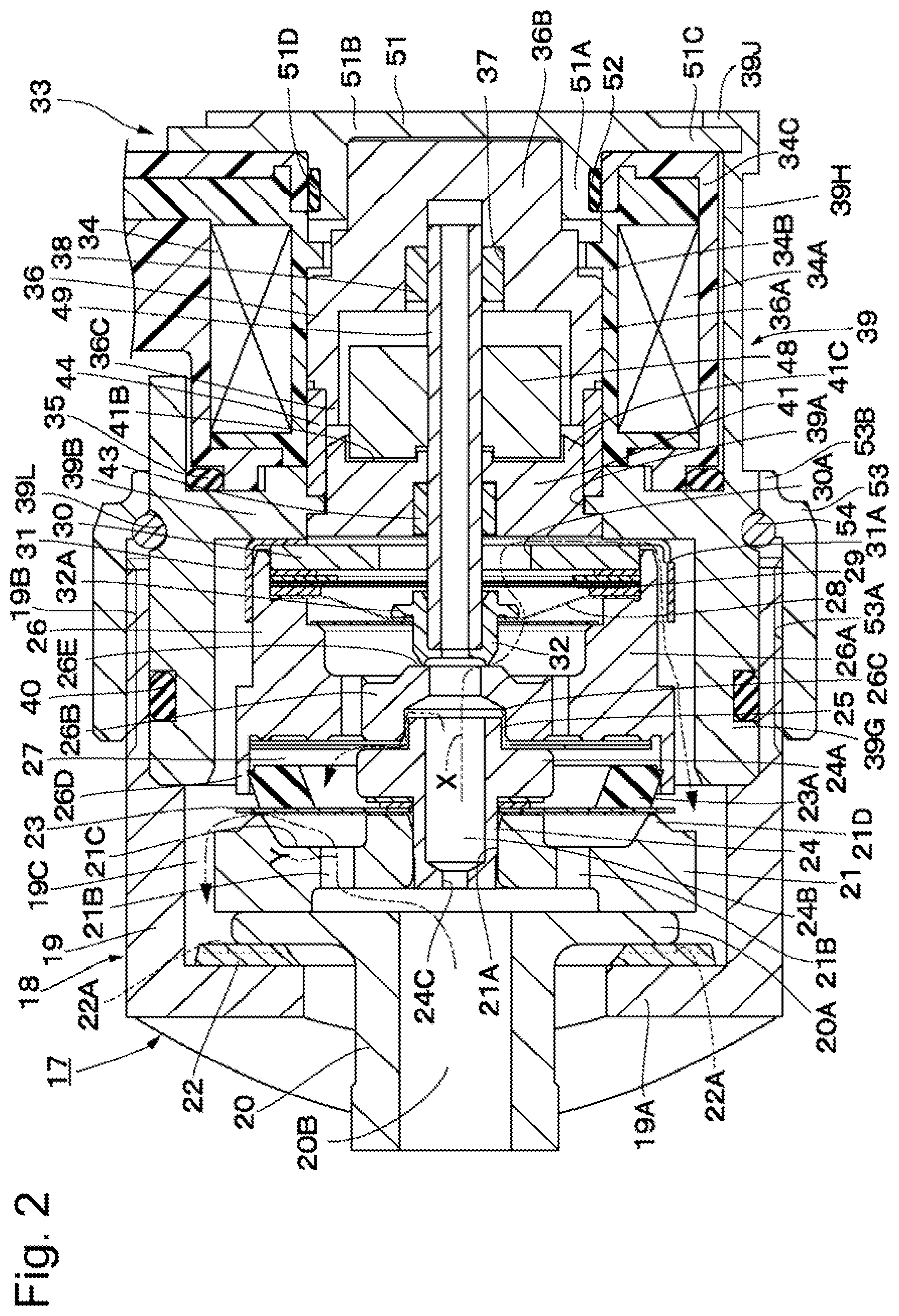 Patent US12488923 Figure 2 – Solenoid, damping force adjustment mechanism, and damping force adjustable shock absorber