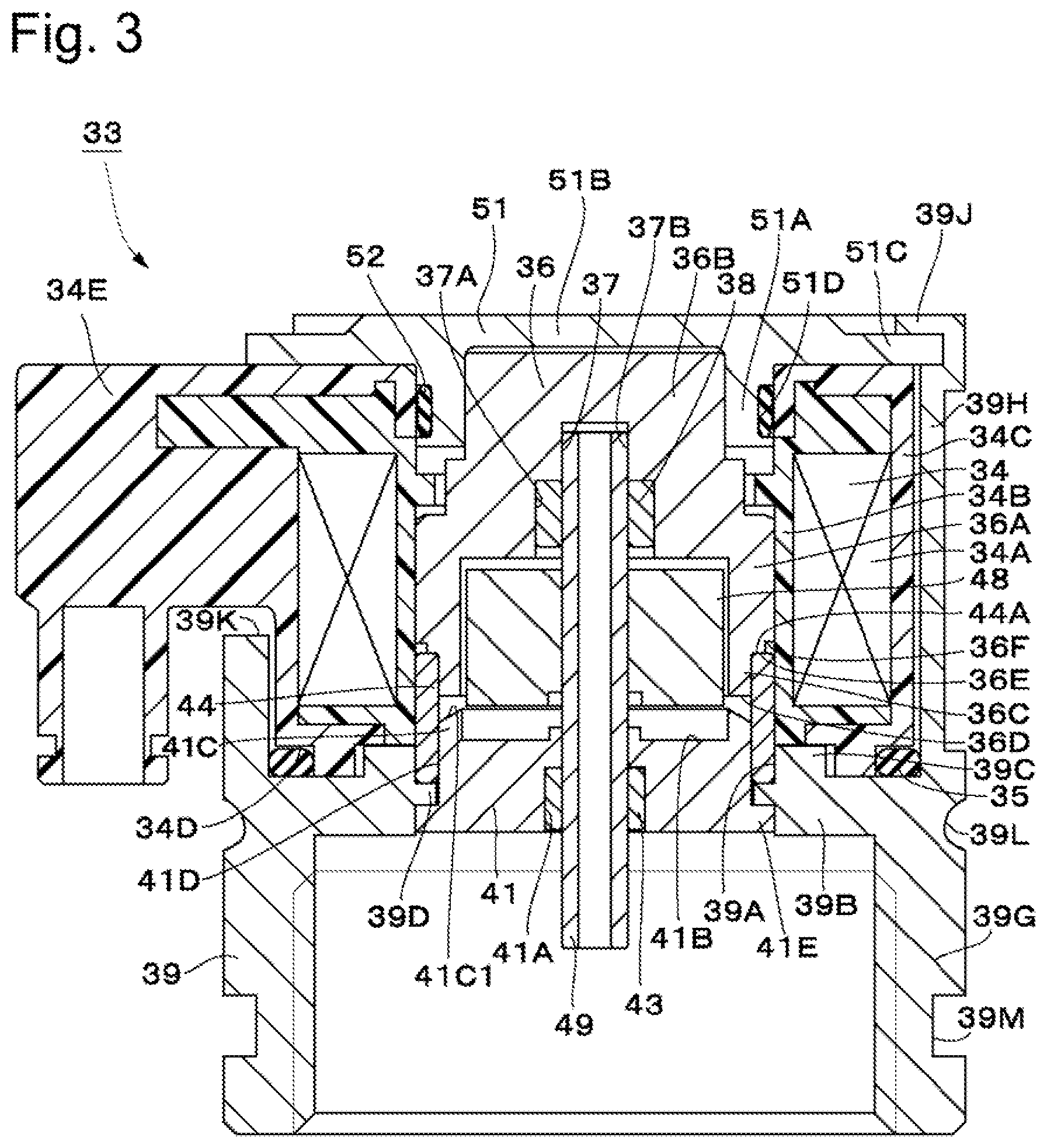 Patent US12488923 Figure 3 – Solenoid, damping force adjustment mechanism, and damping force adjustable shock absorber
