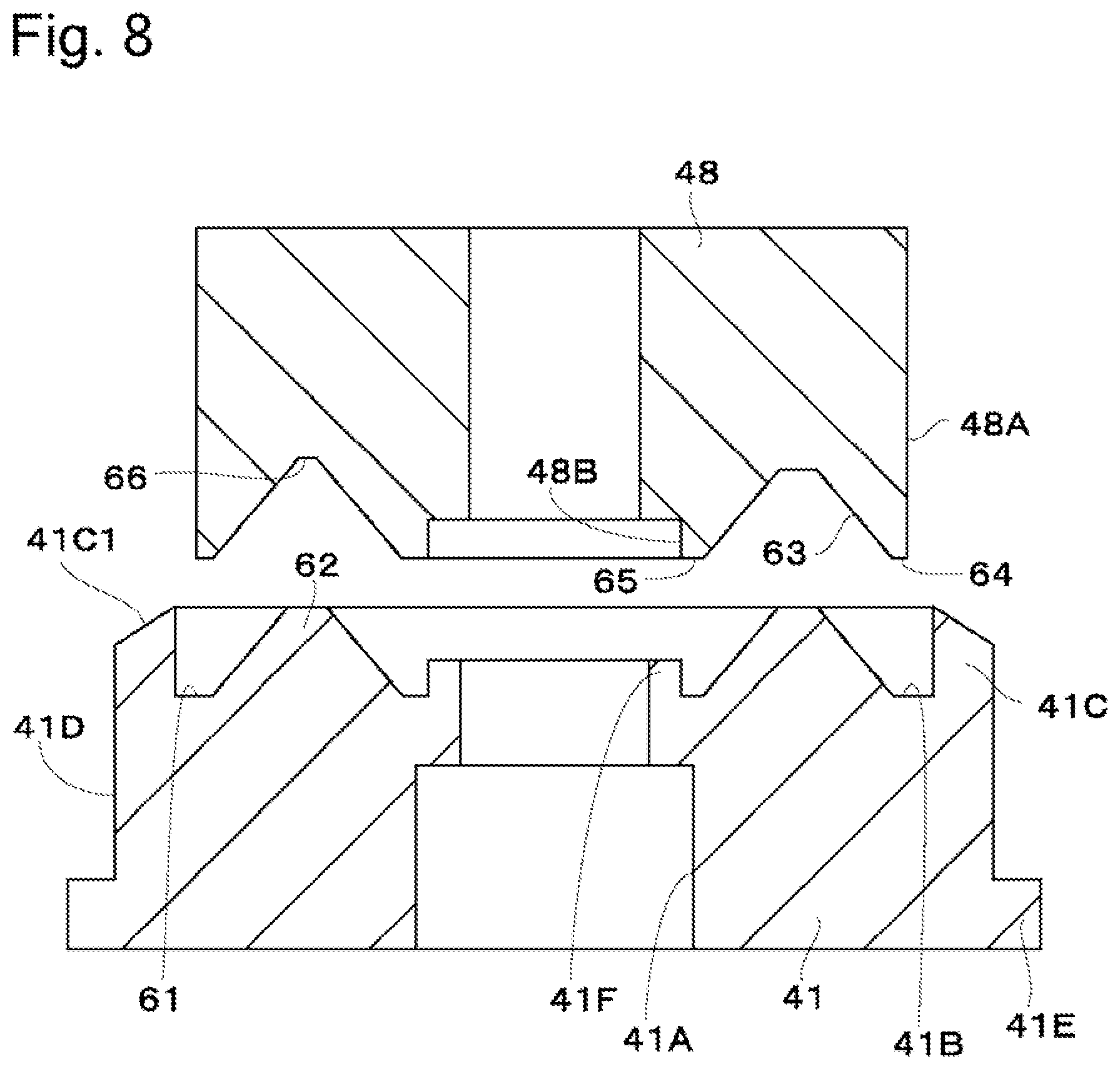 Patent US12488923 Figure 8 – Solenoid, damping force adjustment mechanism, and damping force adjustable shock absorber