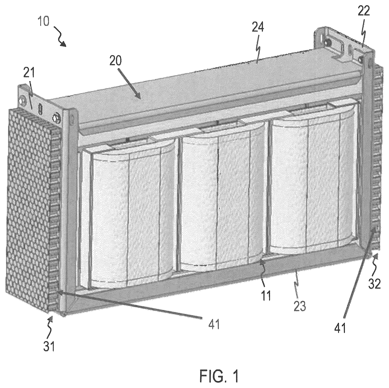 Patent US12488927 Figure 1 – Reinforced transformer core frame and manufacturing method