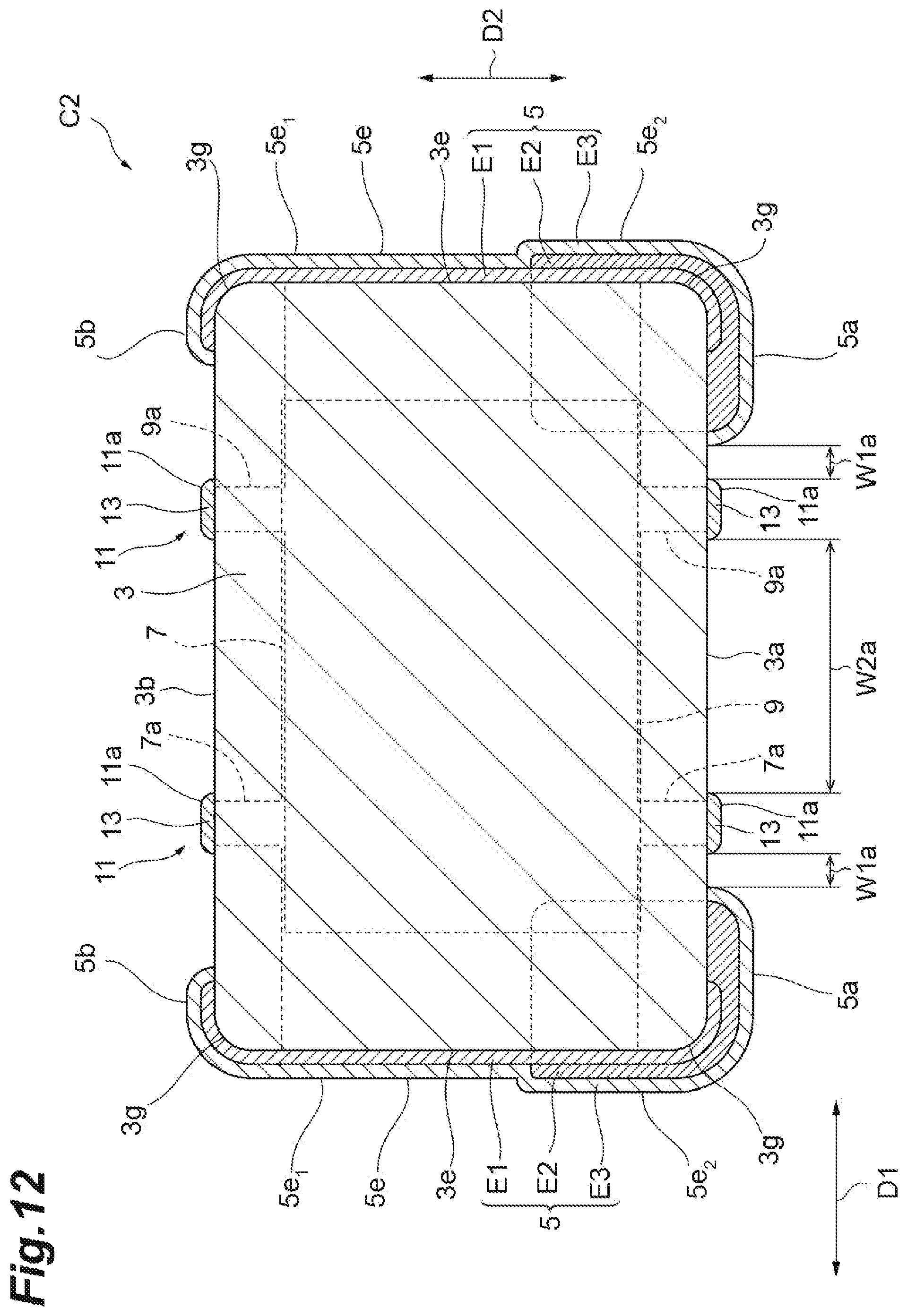 Patent US12488942 Figure 12 – Electronic component having element body and internal conductors and electronic component device