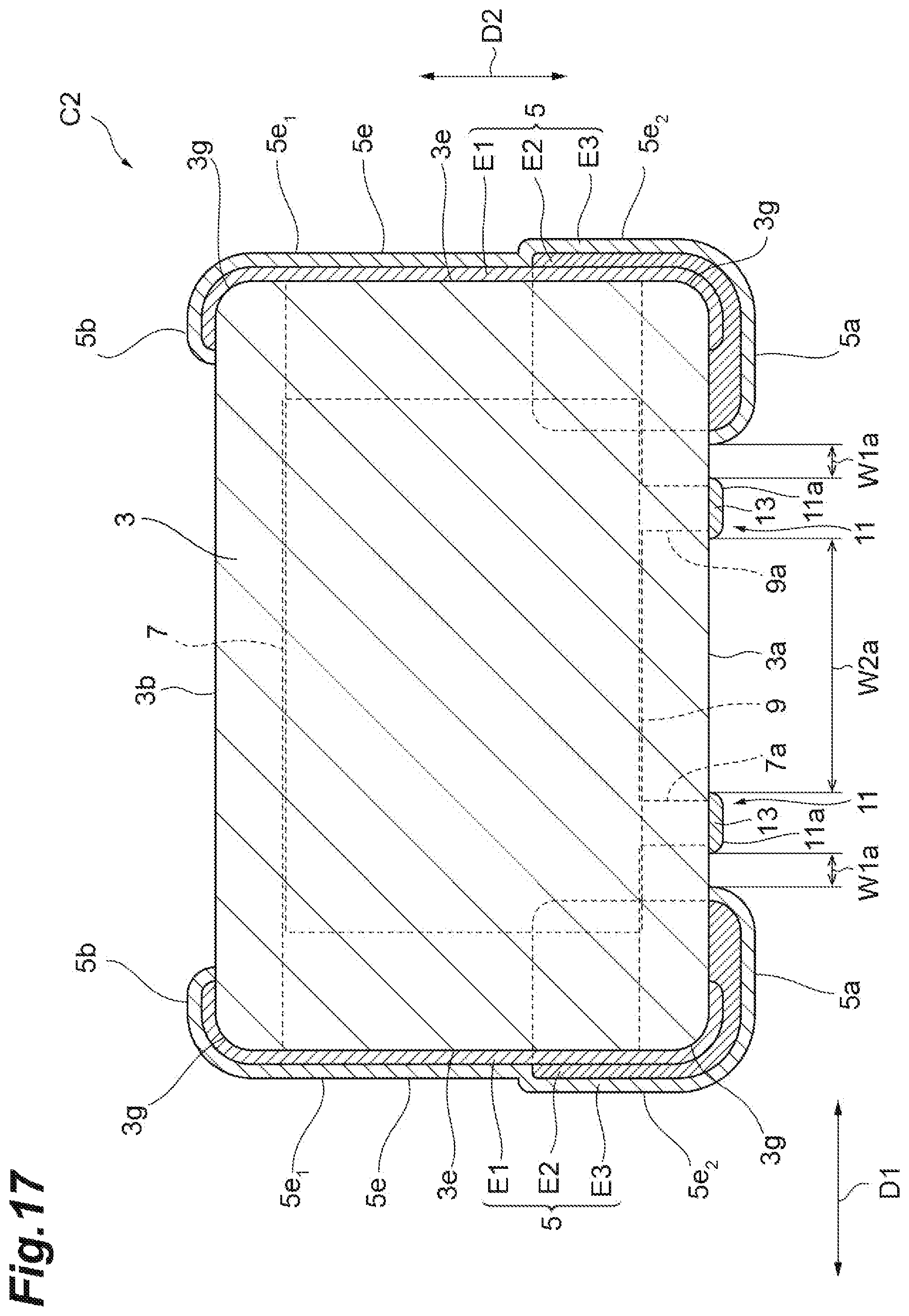 Patent US12488942 Figure 17 – Electronic component having element body and internal conductors and electronic component device