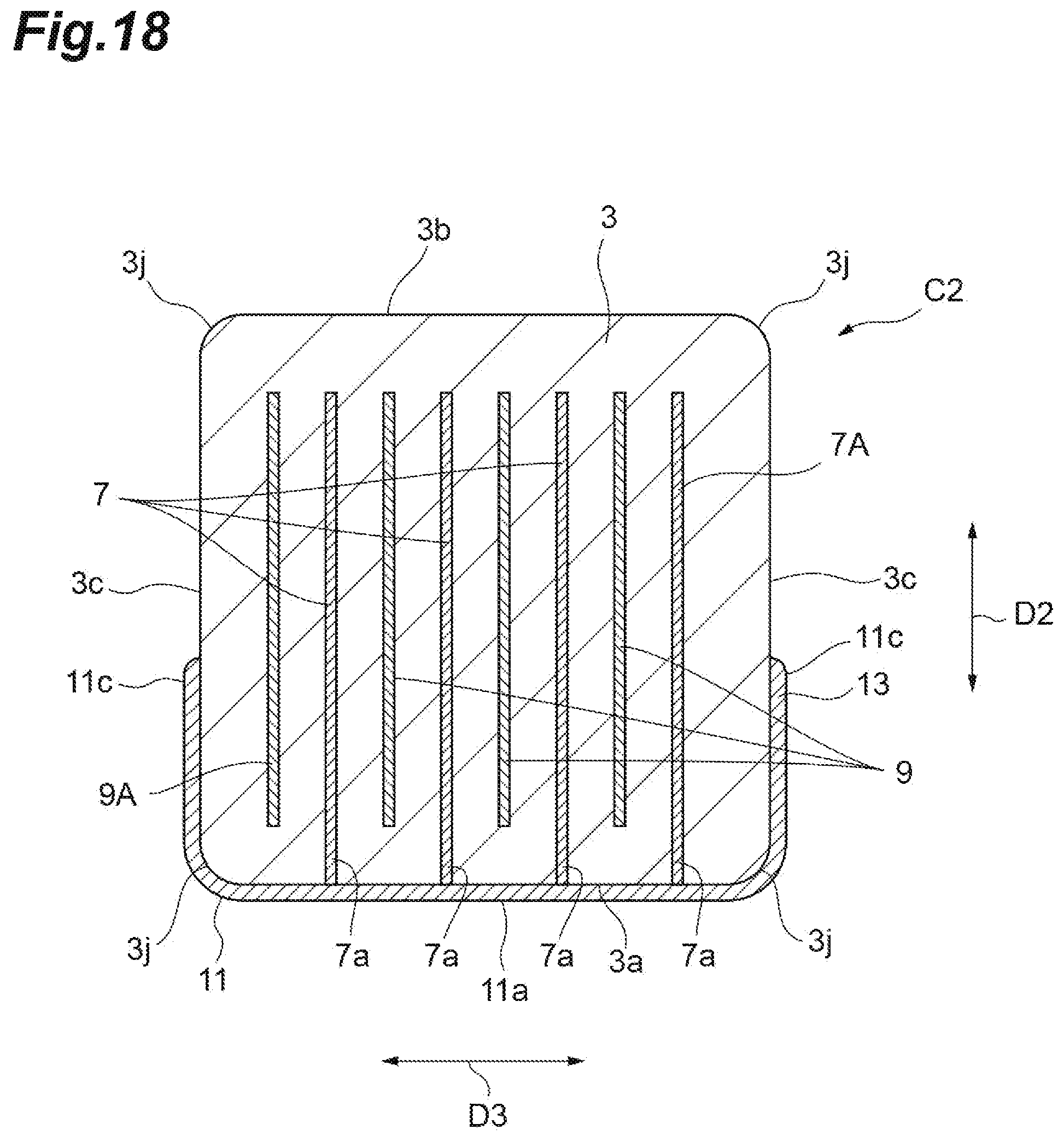 Patent US12488942 Figure 18 – Electronic component having element body and internal conductors and electronic component device