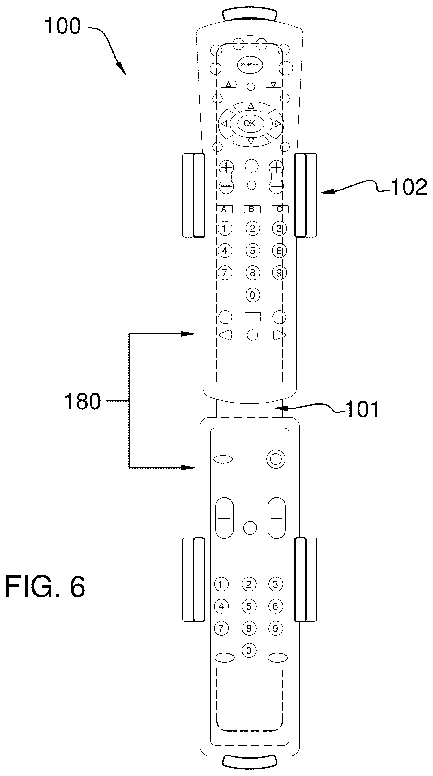 Patent US12488950 Figure 6 – Remote control holder