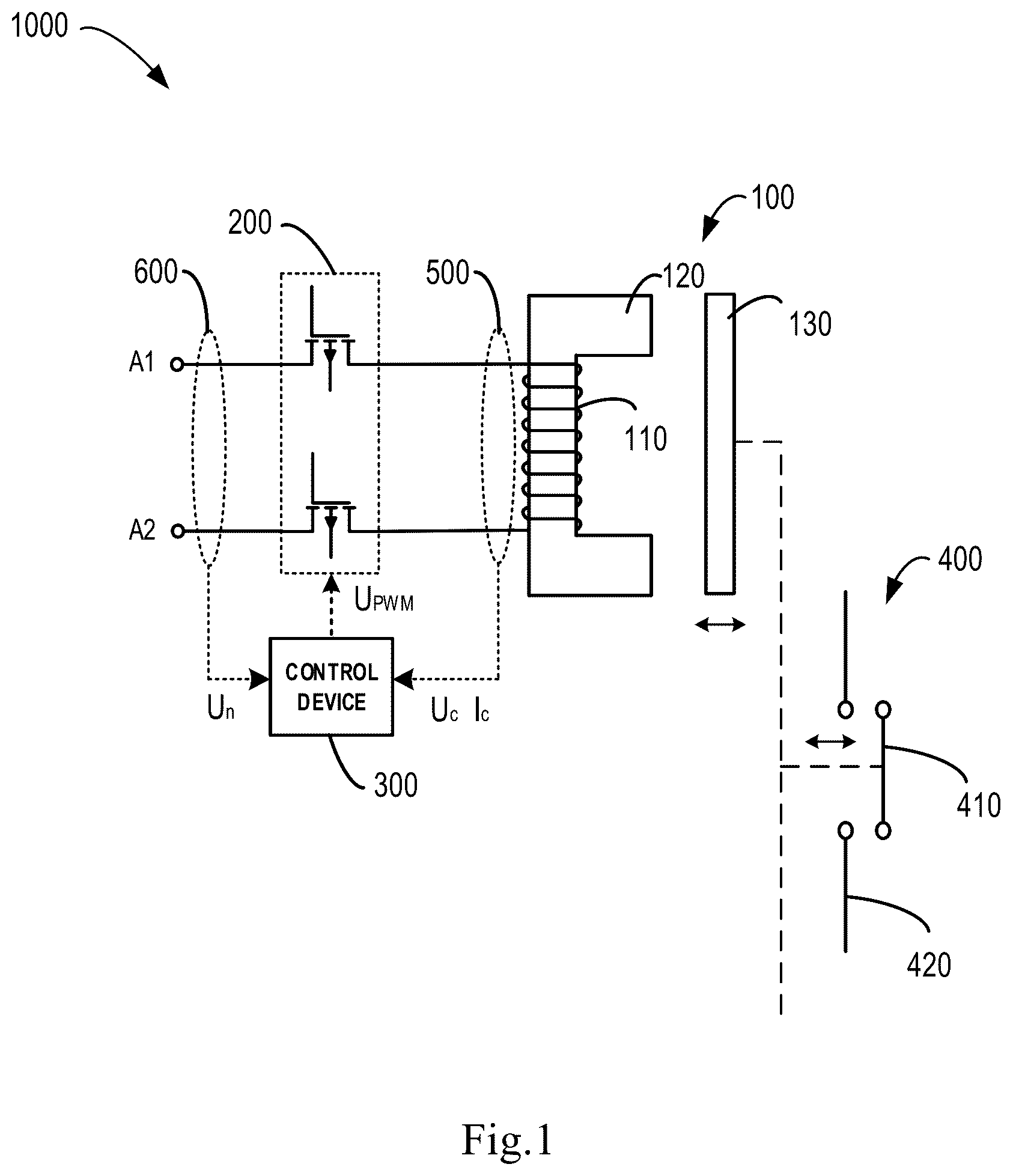Patent US12488952 Figure 1 – Control method and control device for electric switch, and electric switch