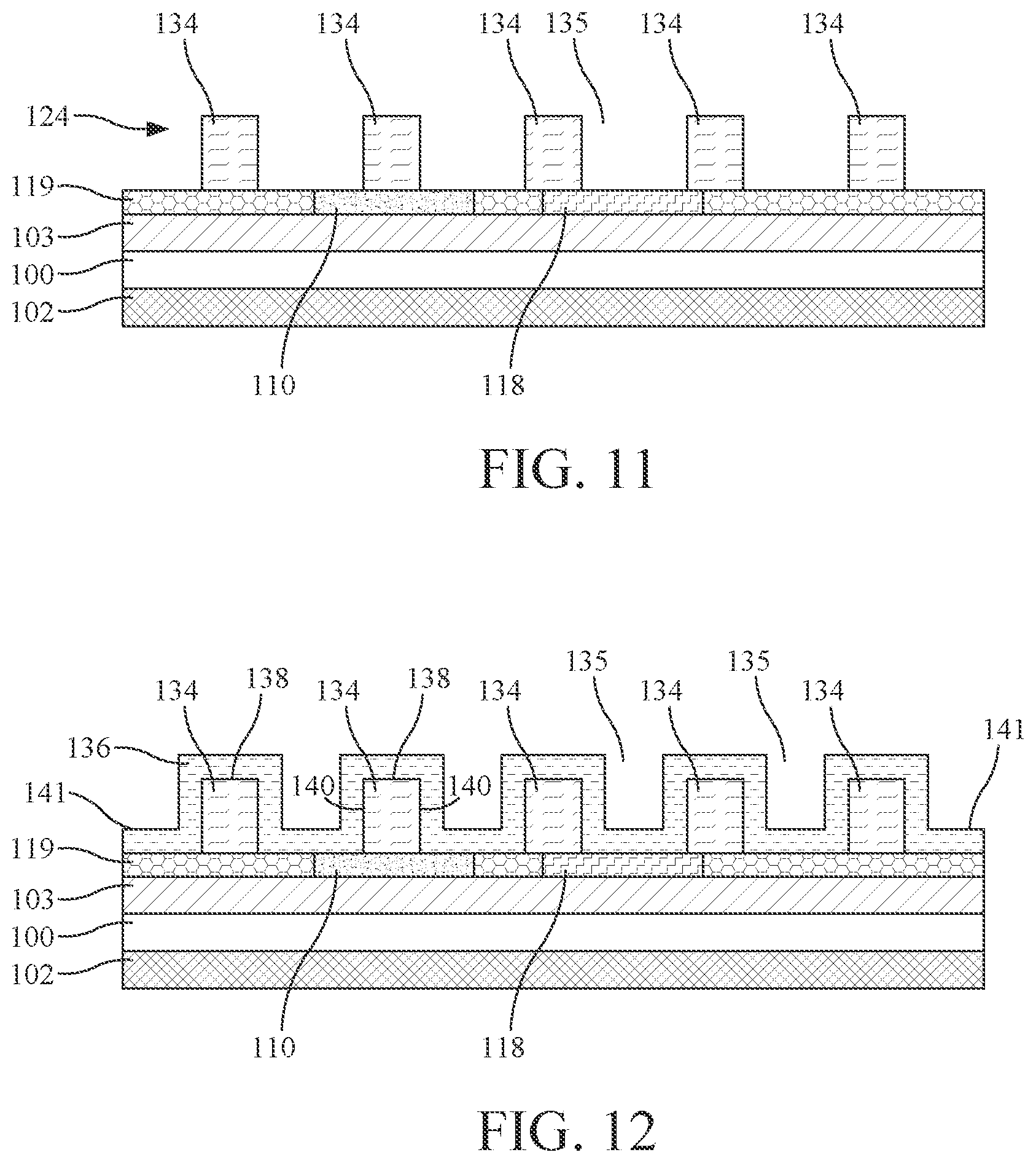 Patent US12488986 Figure 6 – Selective gas etching for self-aligned pattern transfer