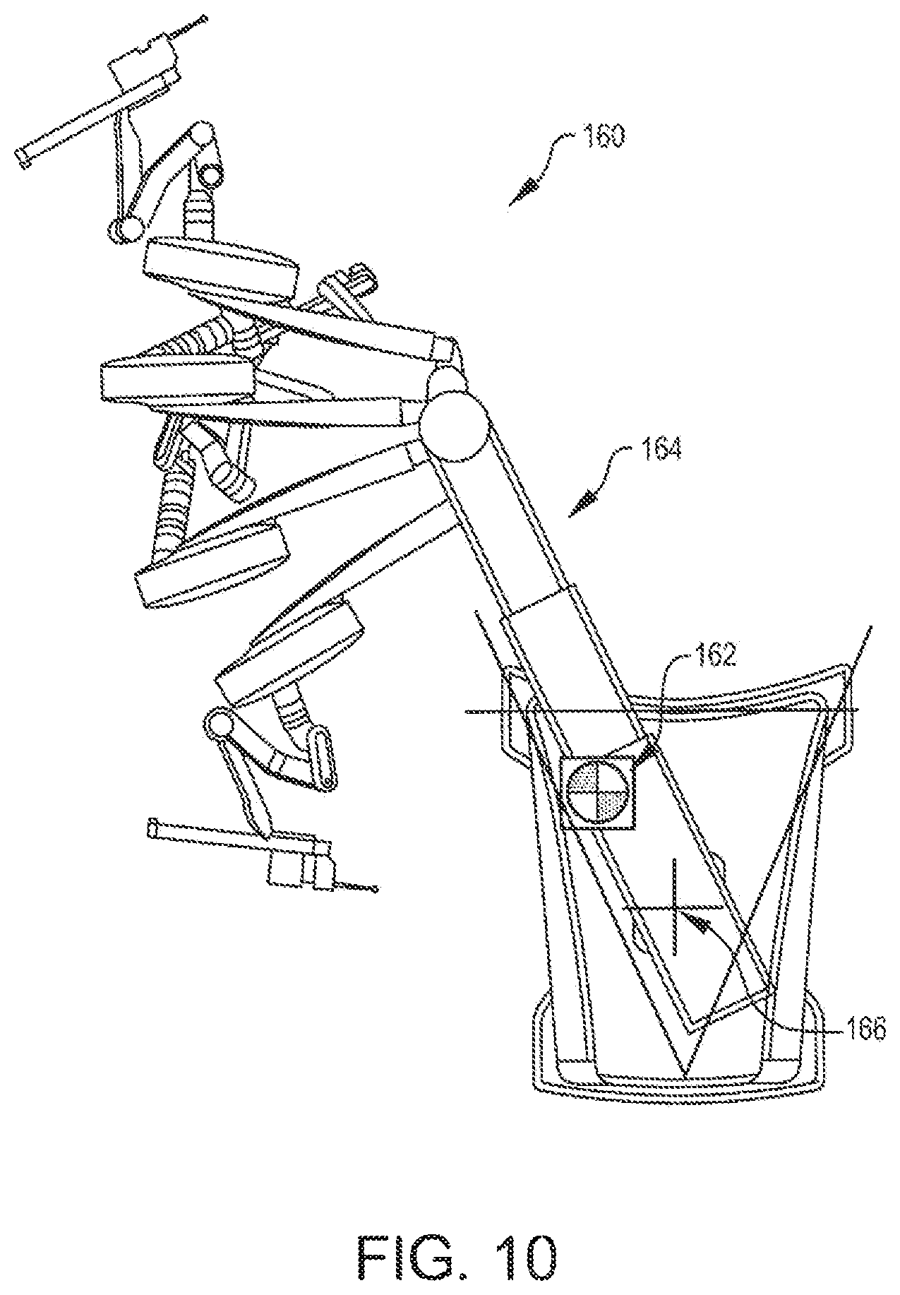 Patent US12491038 Figure 9 – Limited movement of a surgical mounting platform controlled by manual motion of robotic arms