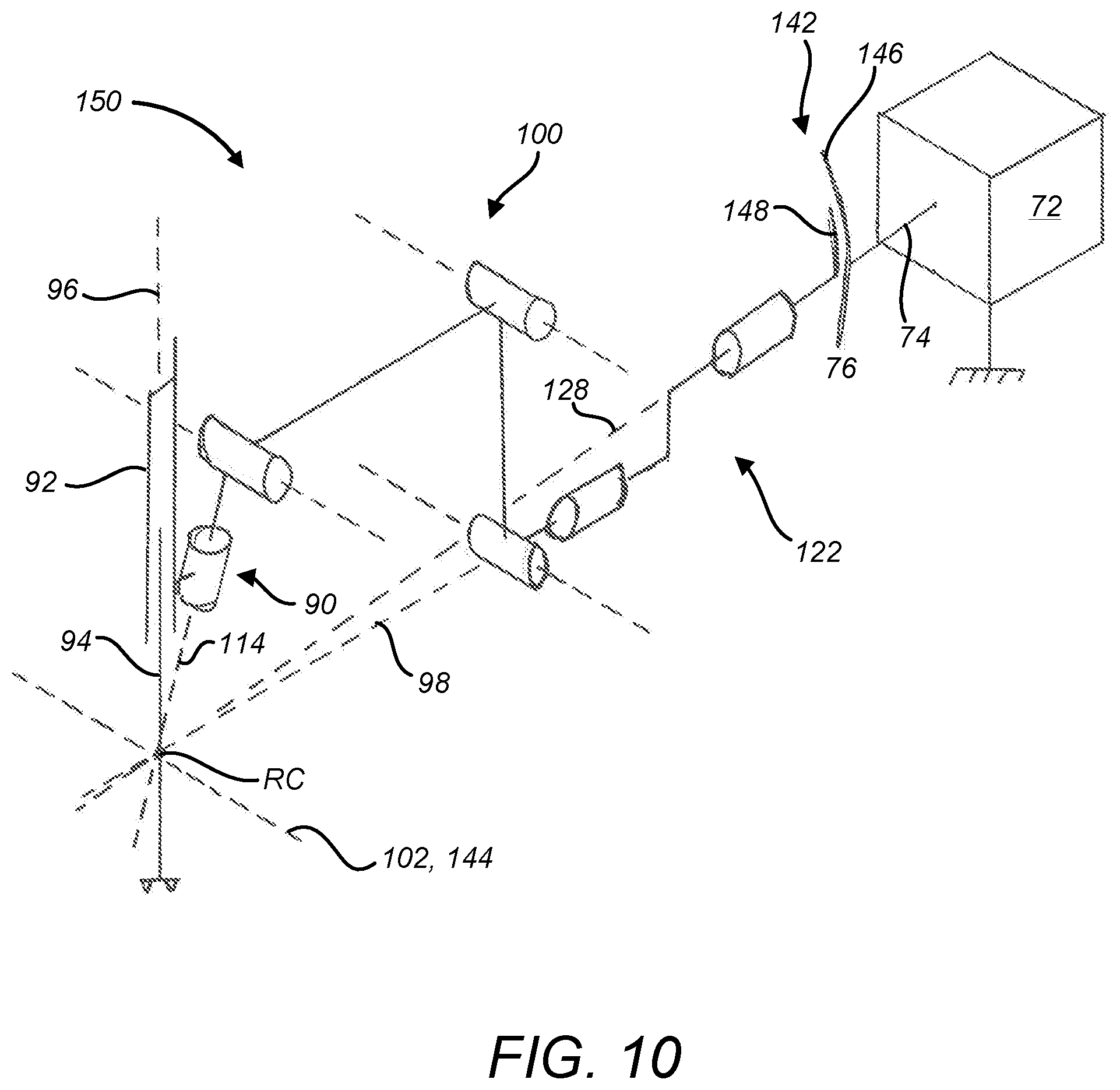 Patent US12491039 Figure 7 – Redundant axis and degree of freedom for hardware-constrained remote center robotic manipulator