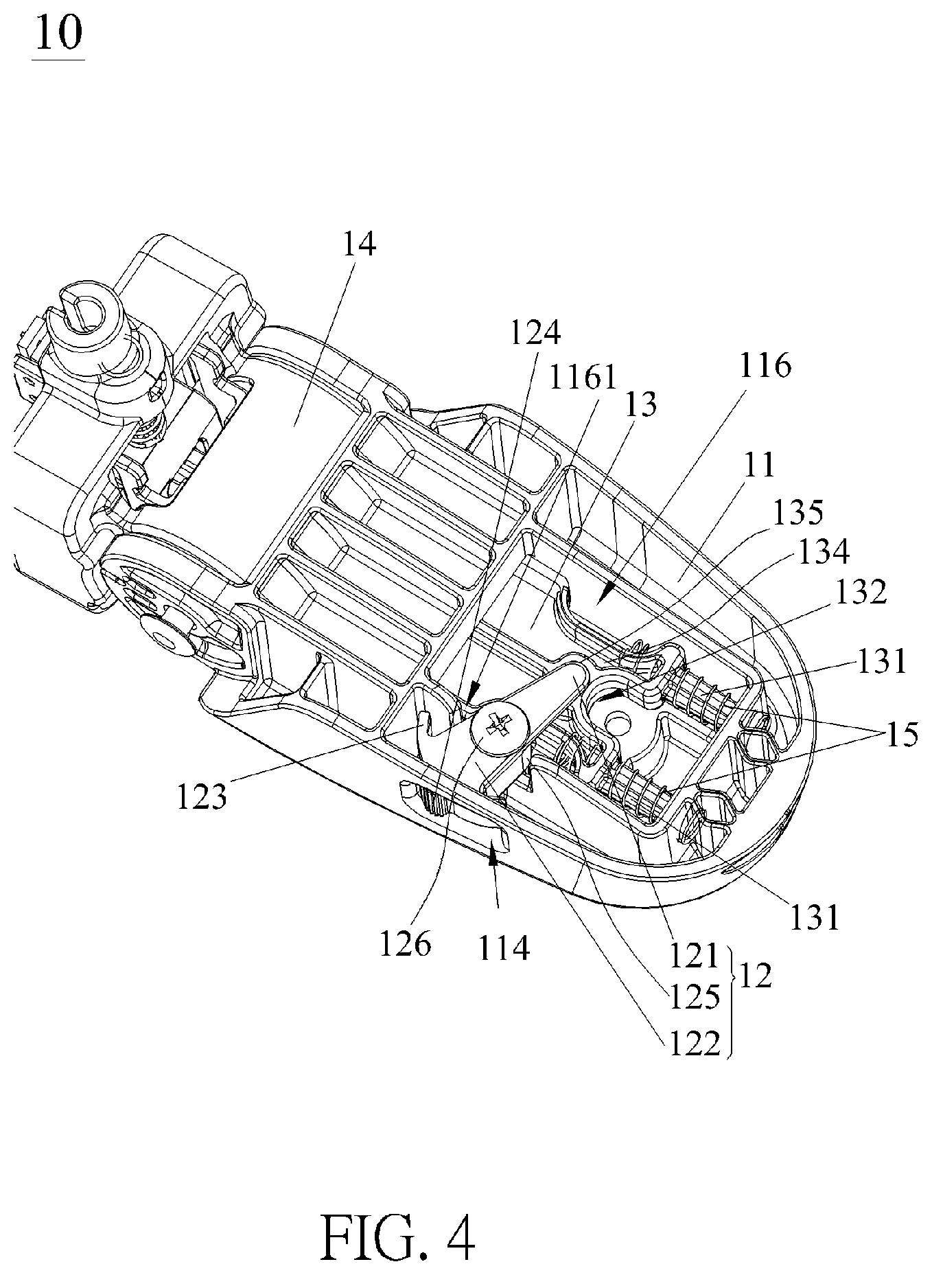 Patent US12491802 Figure 4 – Side impact protection mechanism