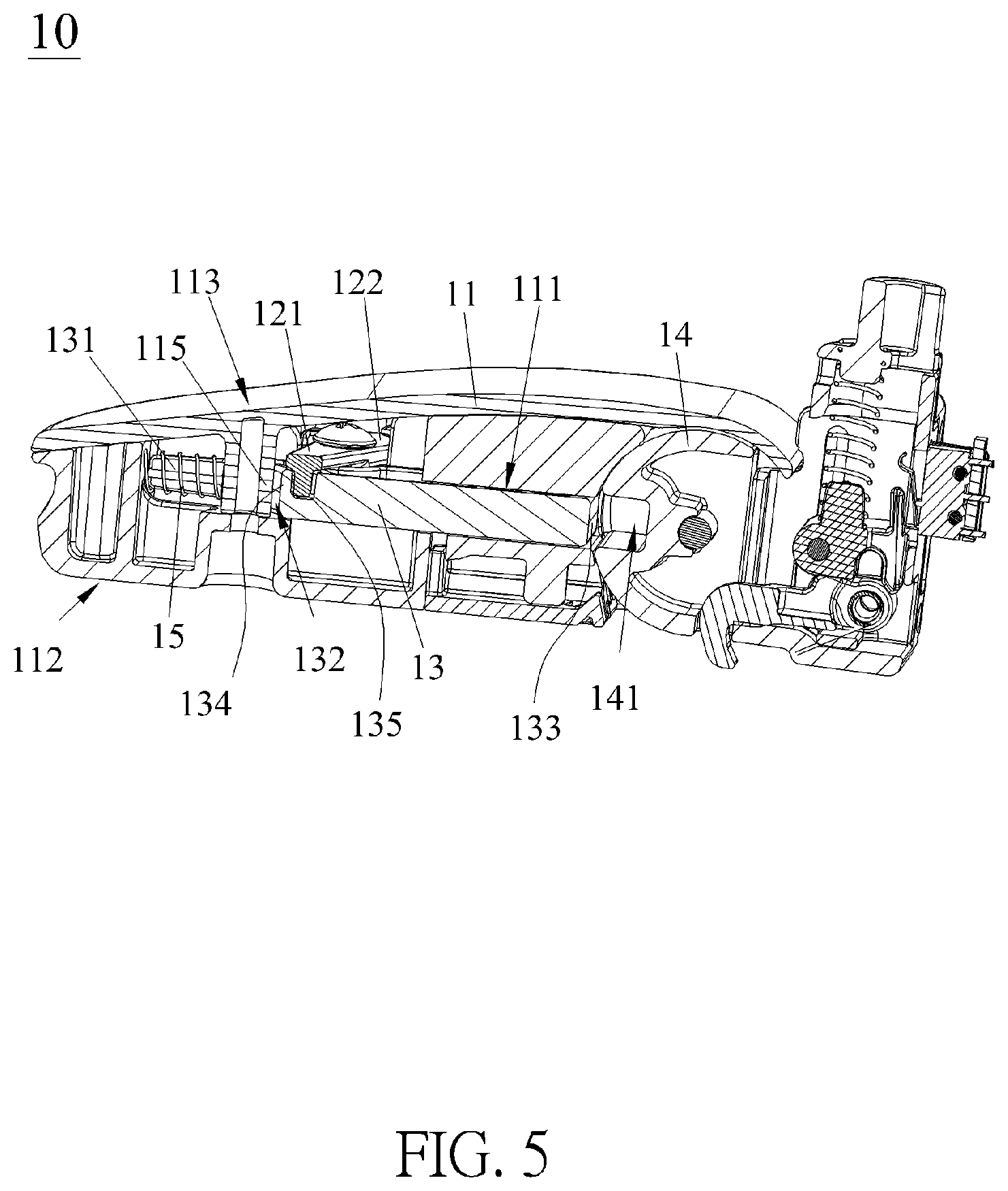 Patent US12491802 Figure 5 – Side impact protection mechanism