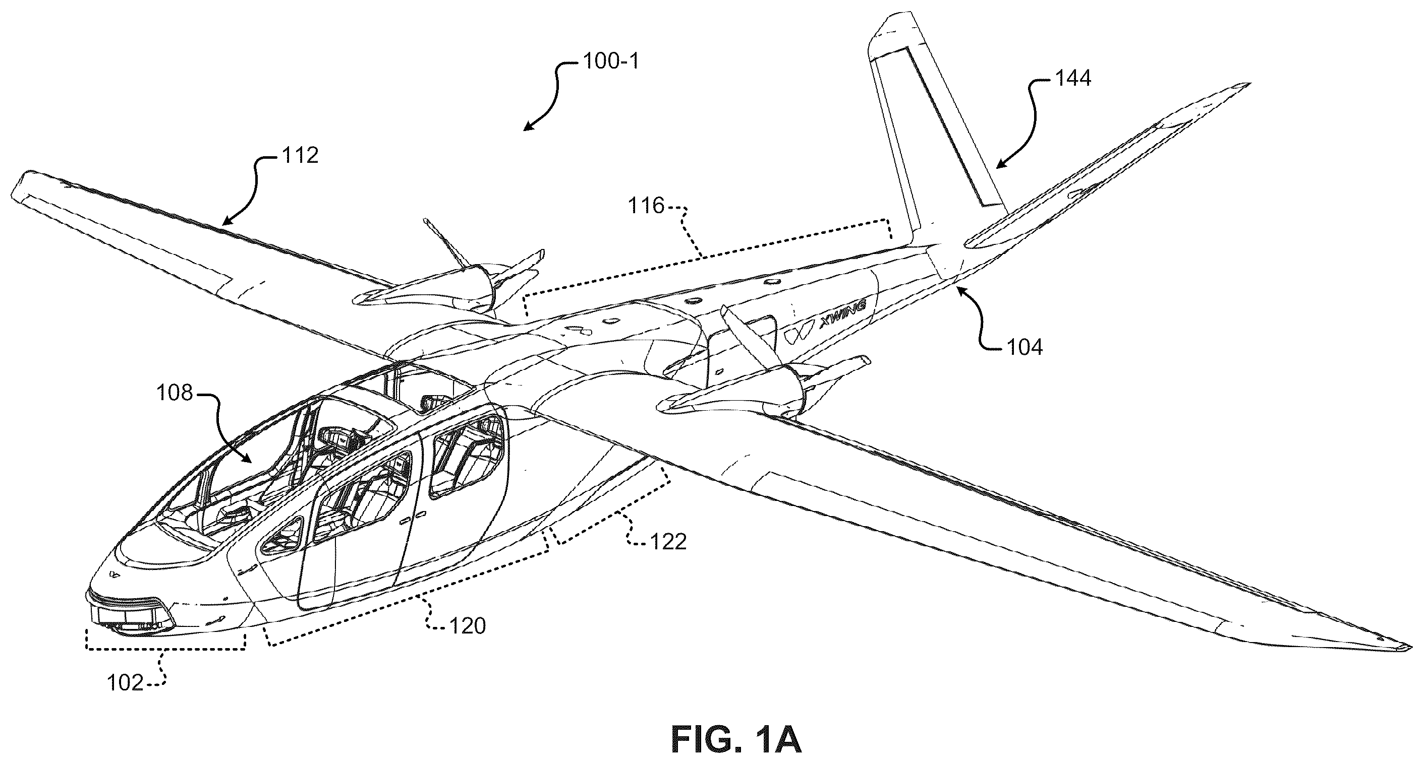 Patent US12492020 — Electric autonomous aircraft — Figure 1