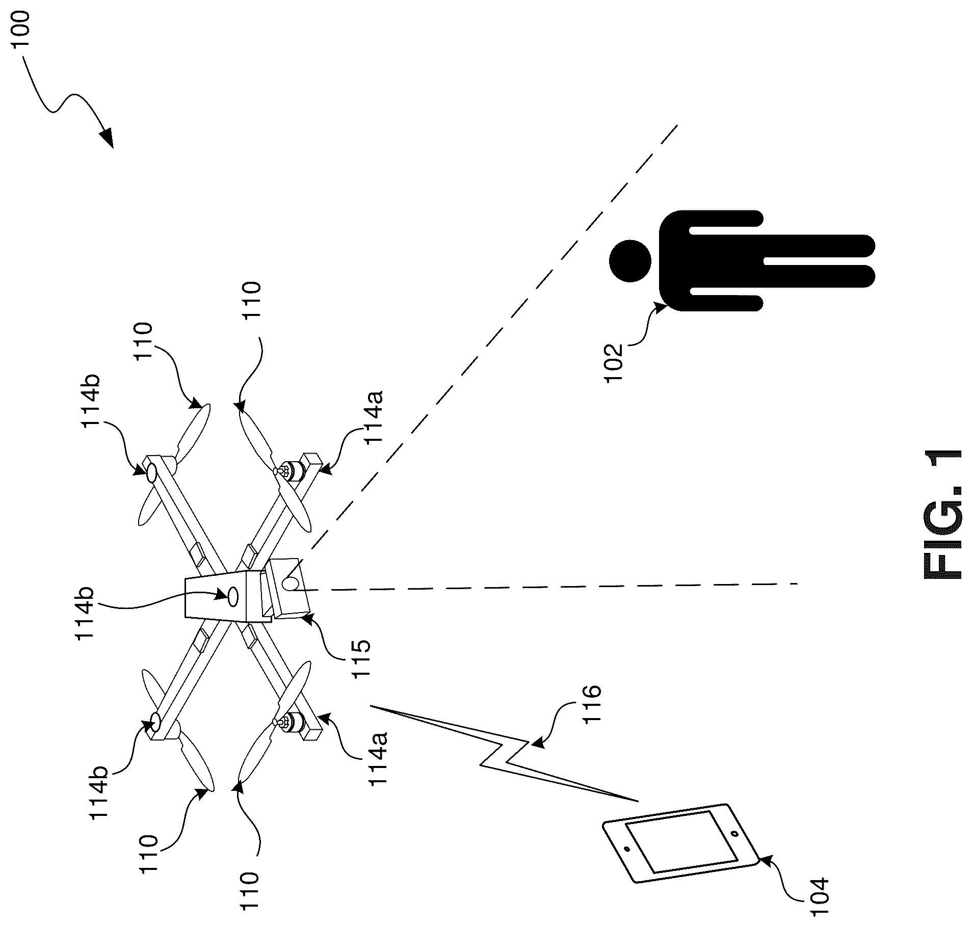 Patent US12492022 Figure 1 – Environment illumination for autonomous aerial vehicles