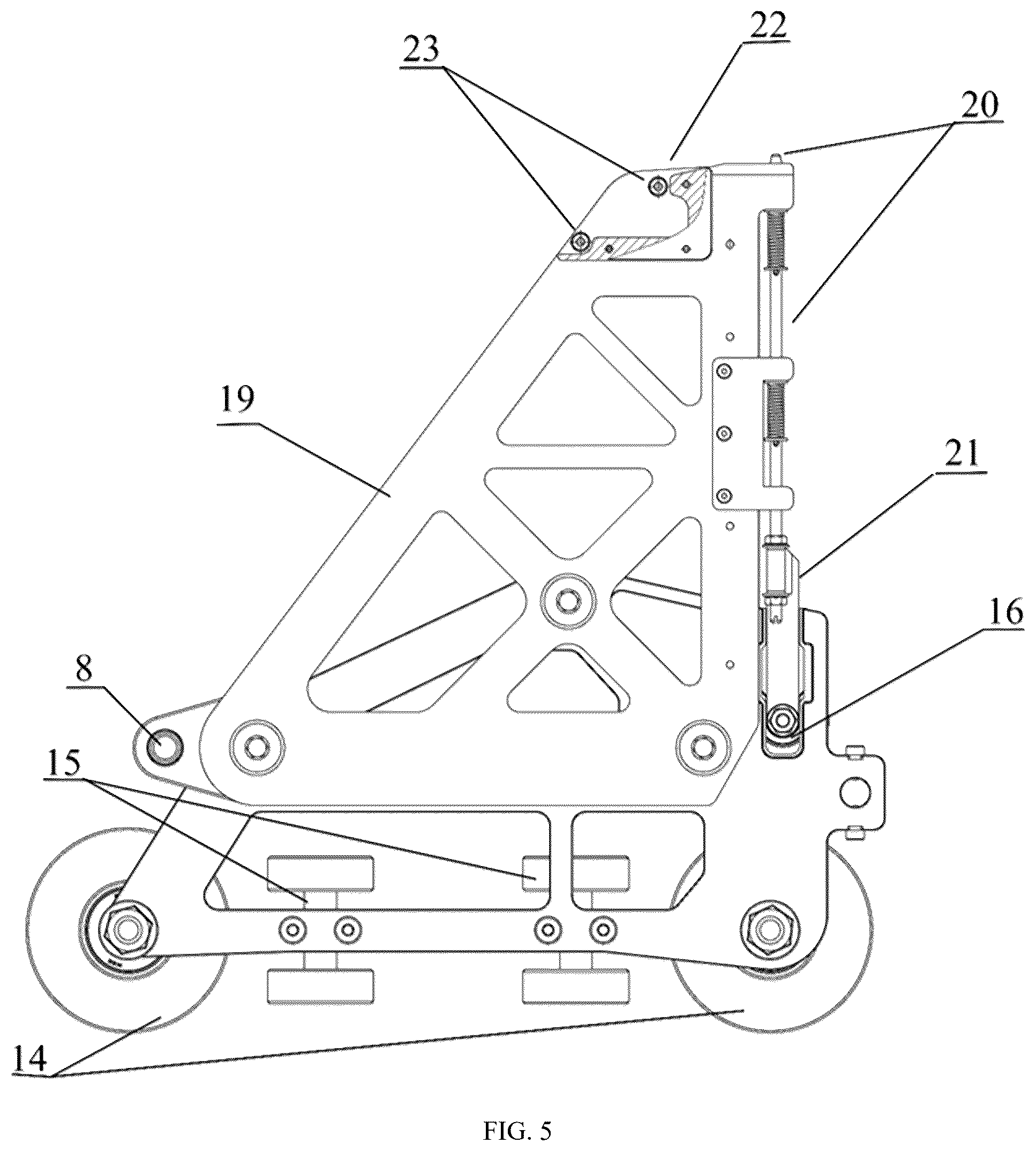Patent US12492023 Figure 5 – Catapult launcher for a fixed-wing unmanned aerial vehicle (UAV)