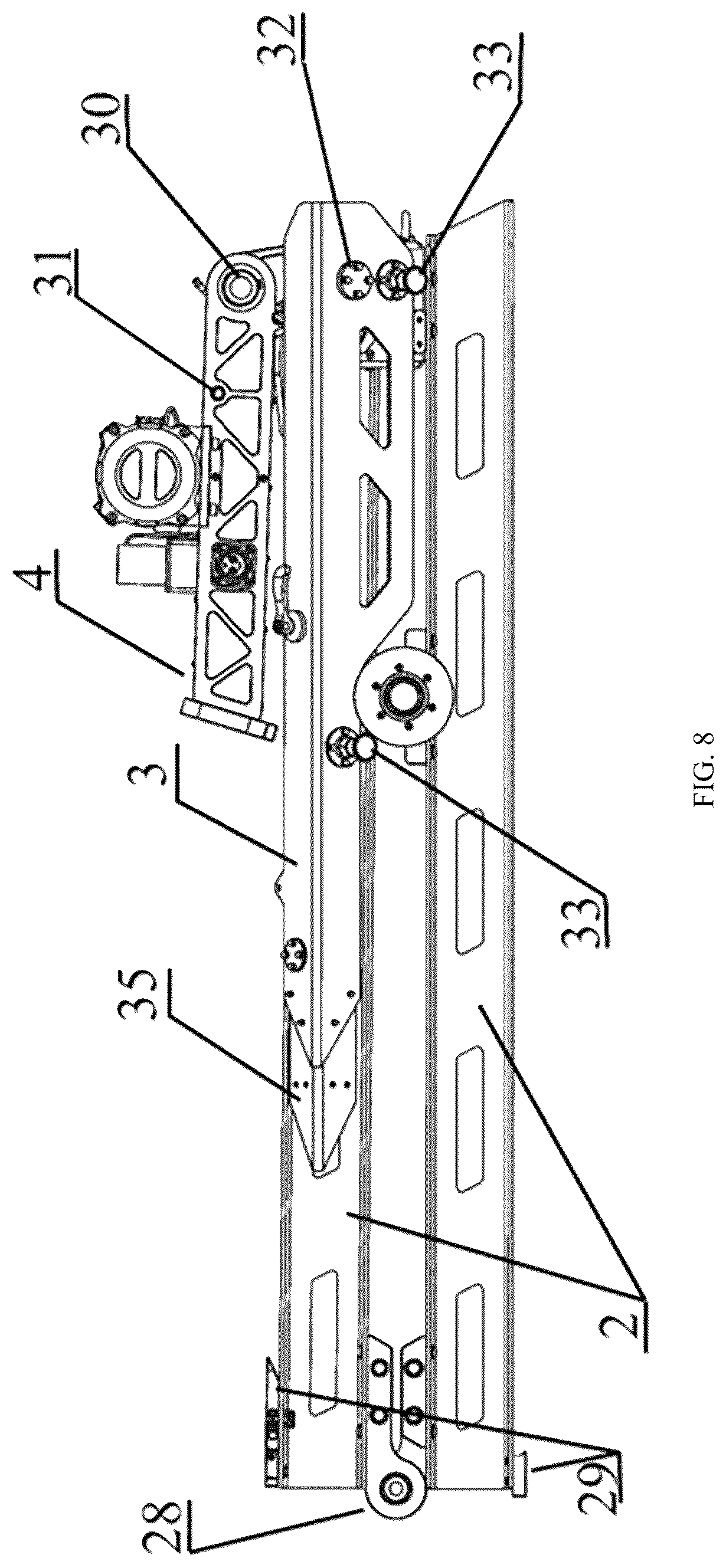 Patent US12492023 Figure 8 – Catapult launcher for a fixed-wing unmanned aerial vehicle (UAV)