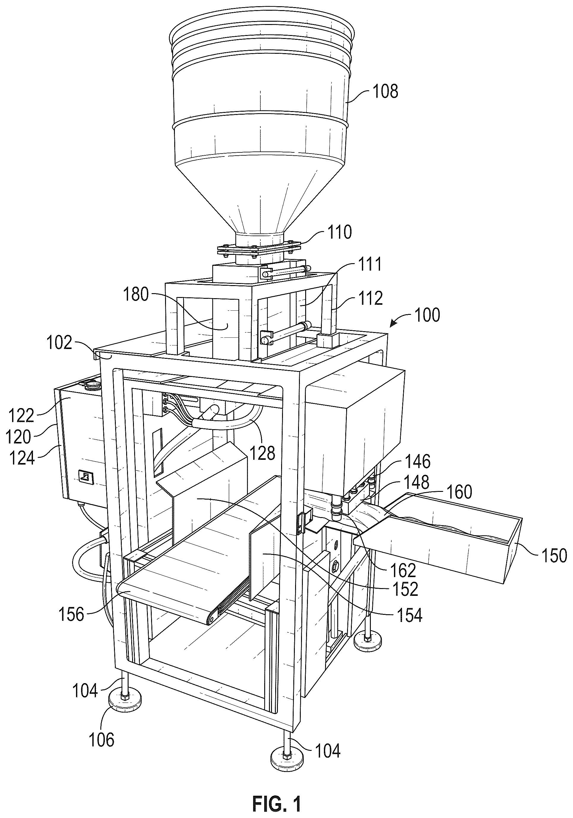 Patent US12492024 Figure 1 – System and method for a substrate filling machine