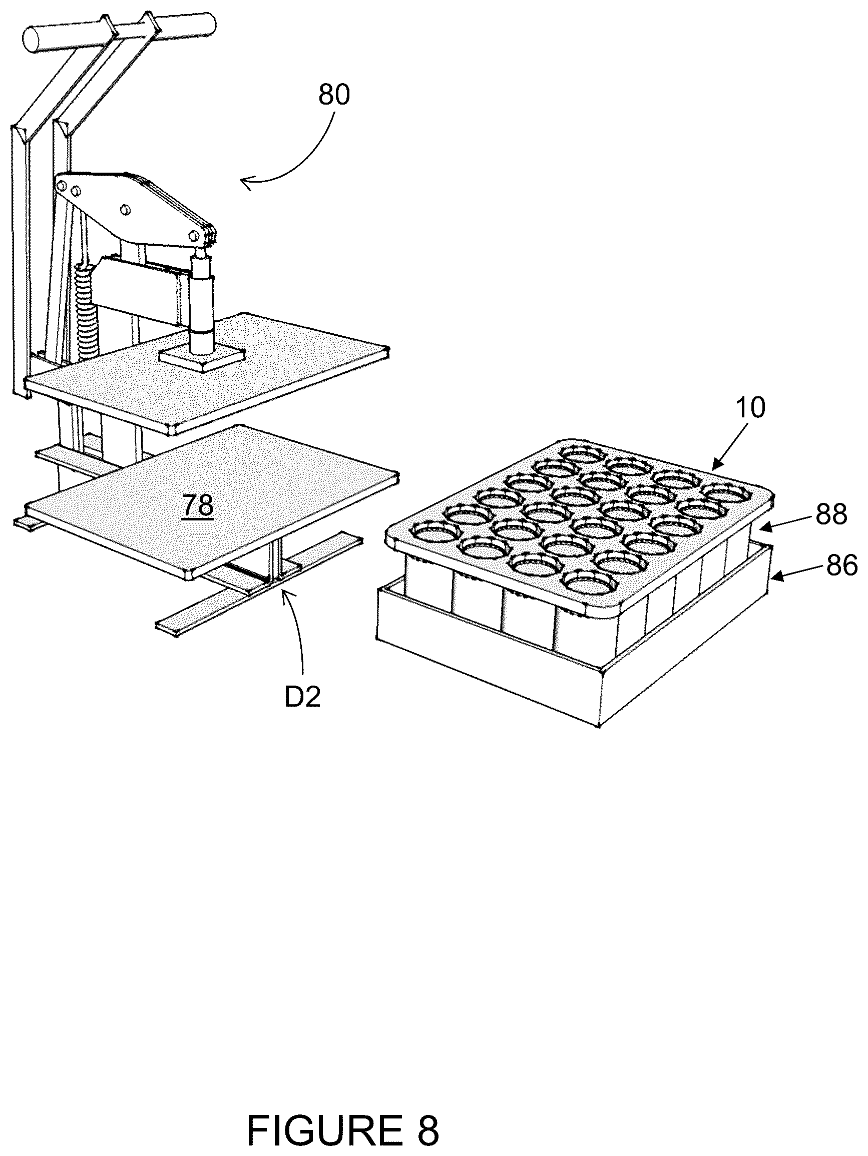 Patent US12492027 Figure 8 – Applicator plate, apparatus and method