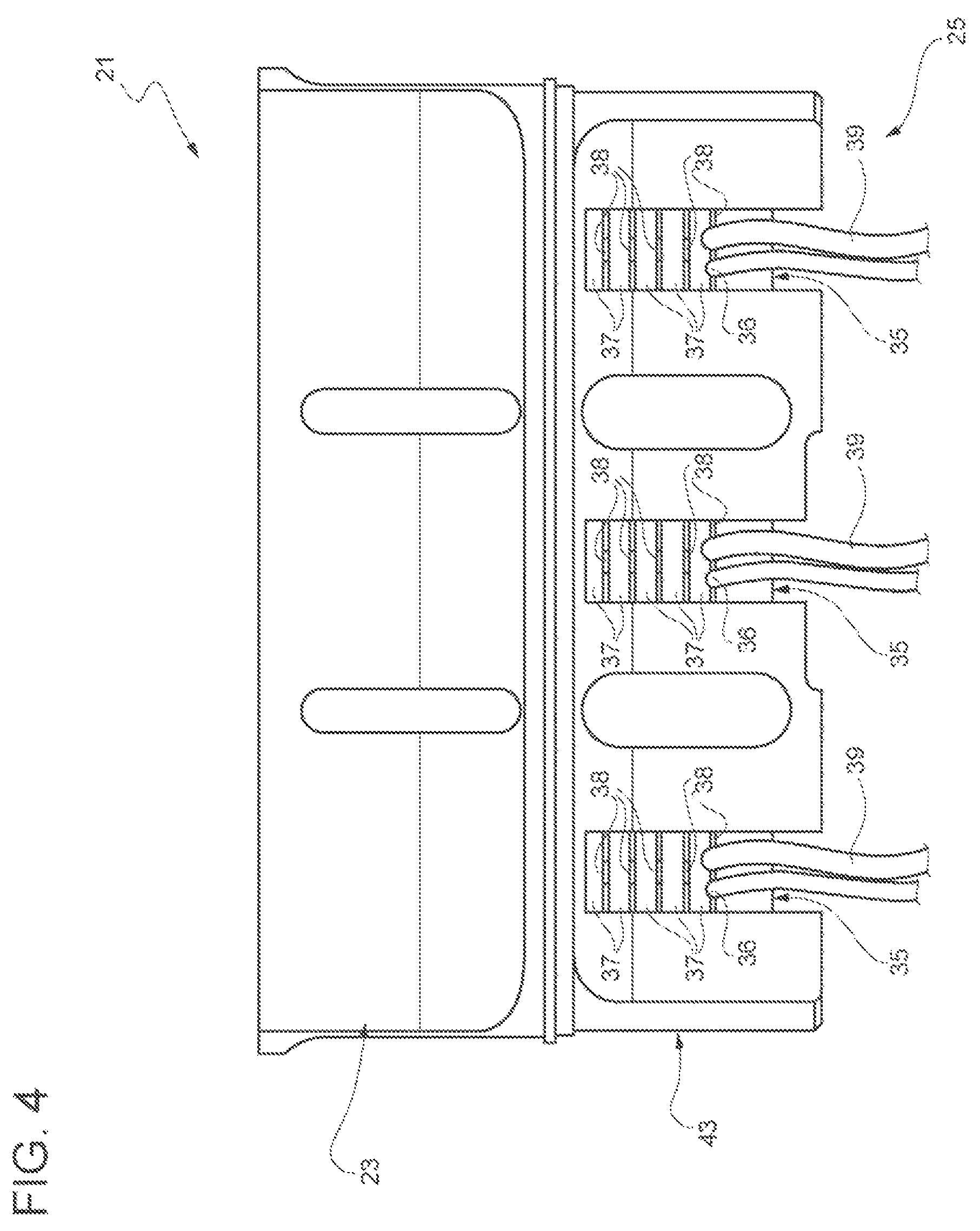 Patent US12492031 Figure 4 – Sealing device for a packaging machine, packaging machine having a sealing device and method of operating a sealing device