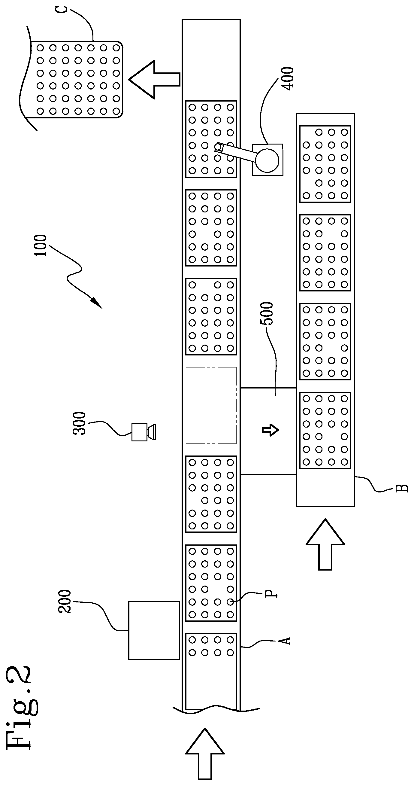 Patent US12492032 Figure 2 – Method and machine for inspecting the packaging of products