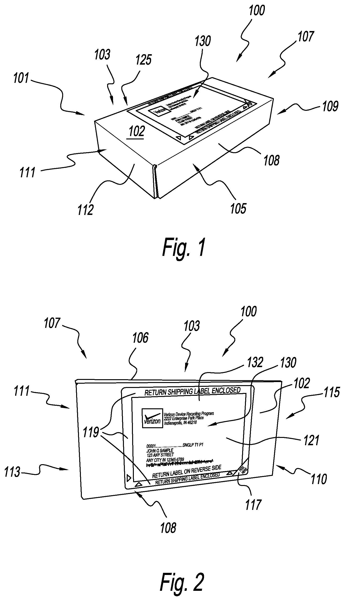 Patent US12492037 Figure 1 – Round trip container