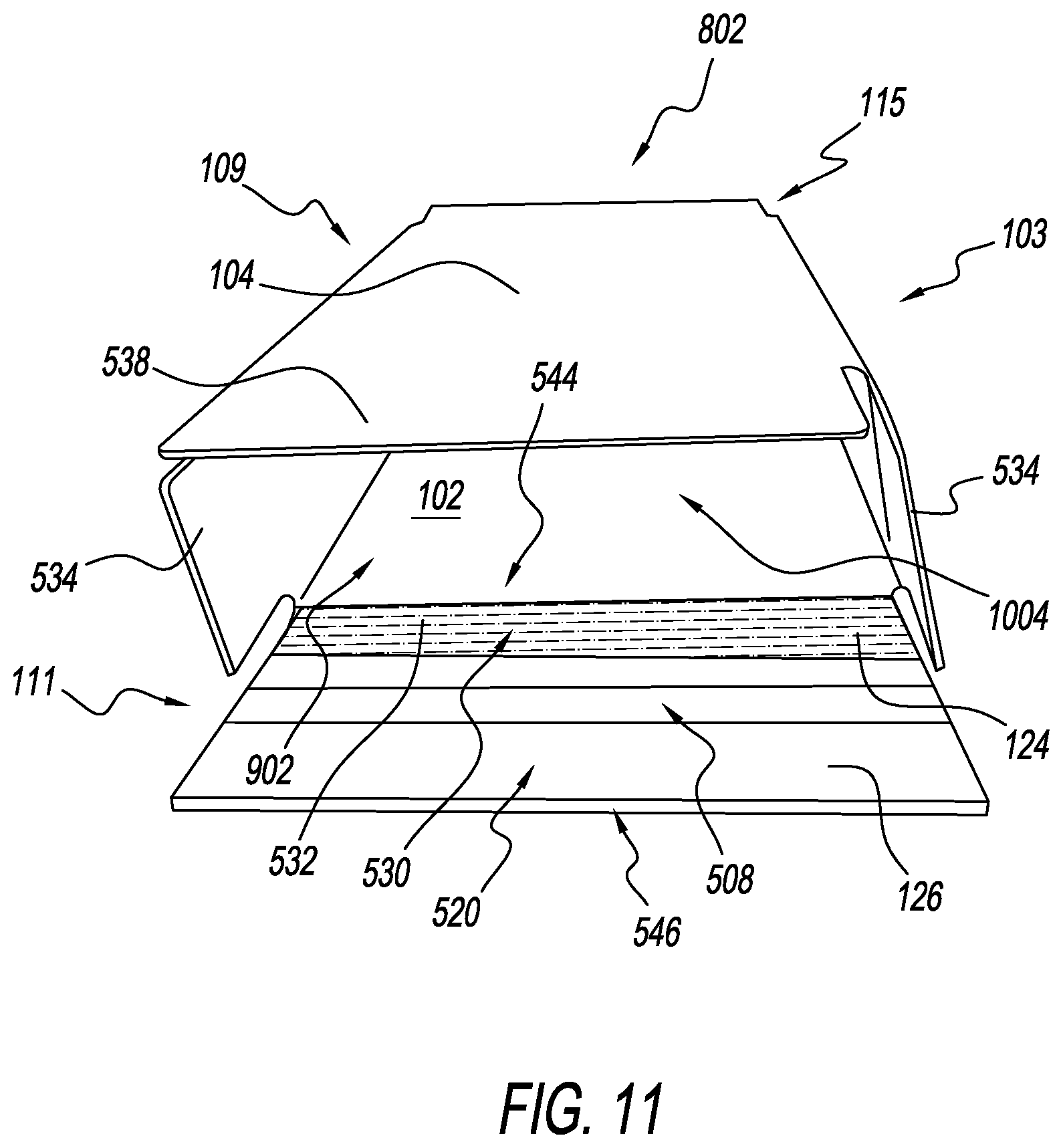 Patent US12492037 Figure 11 – Round trip container