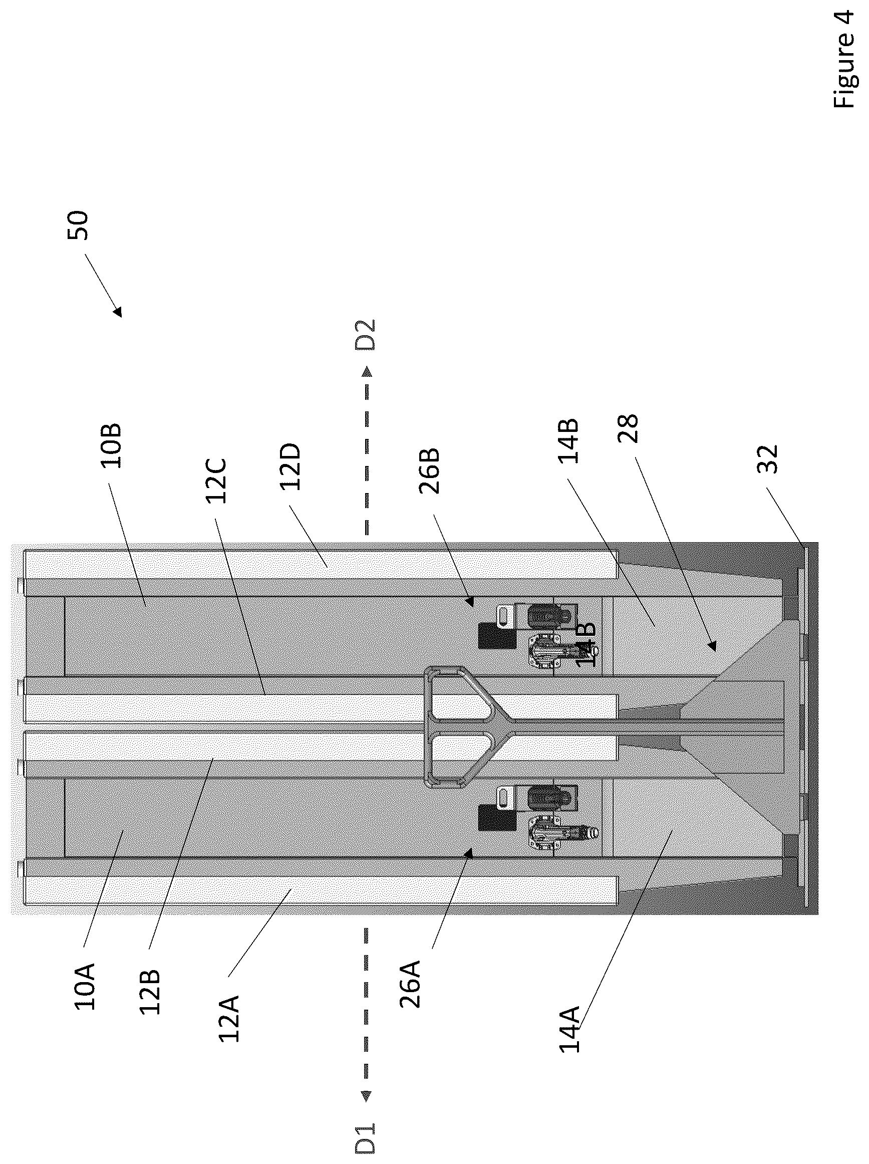 Patent US12492039 Figure 4 – Display assemblies with incorporated lift boxes