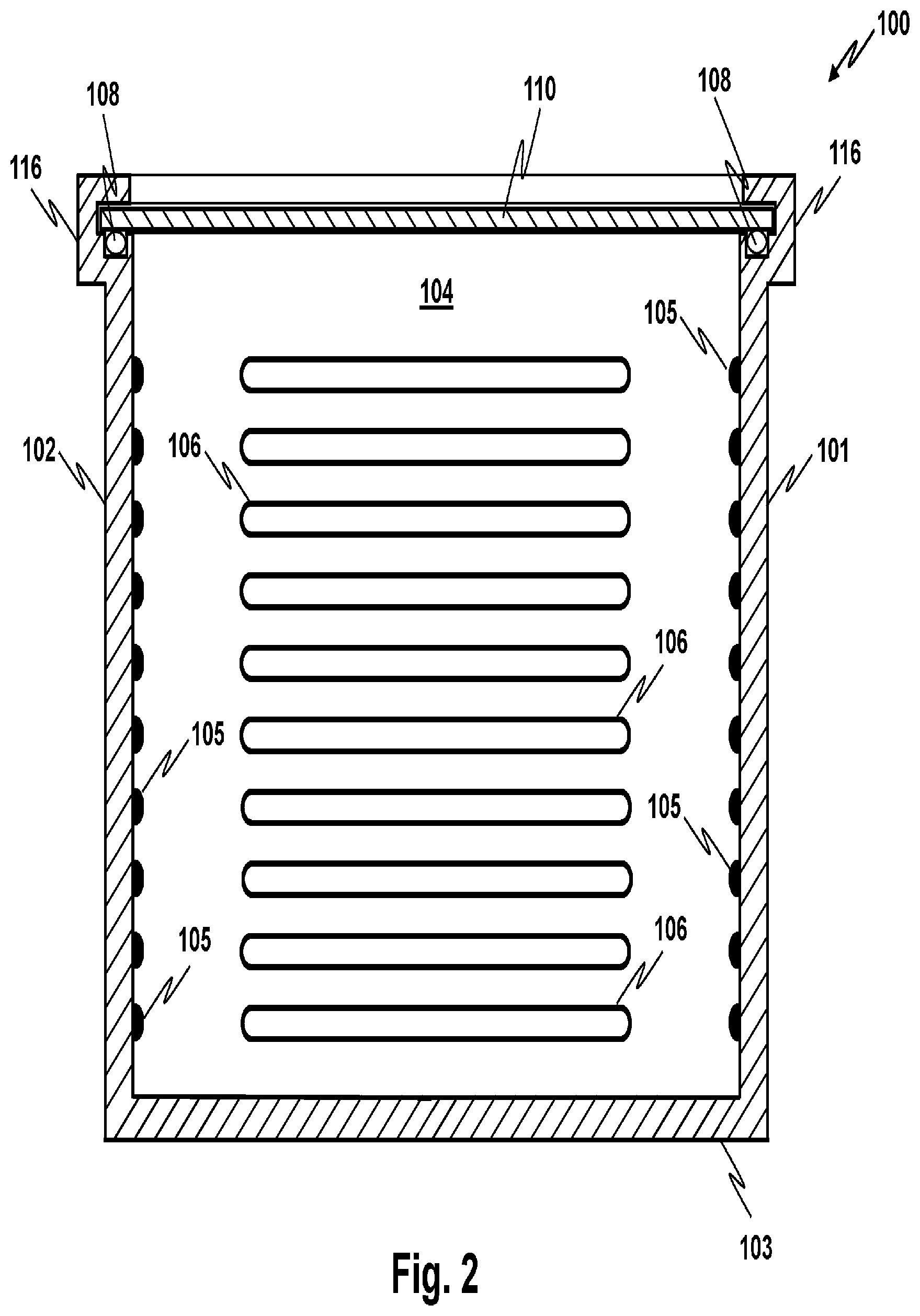 Patent US12492042 Figure 2 – Returnable shipping container