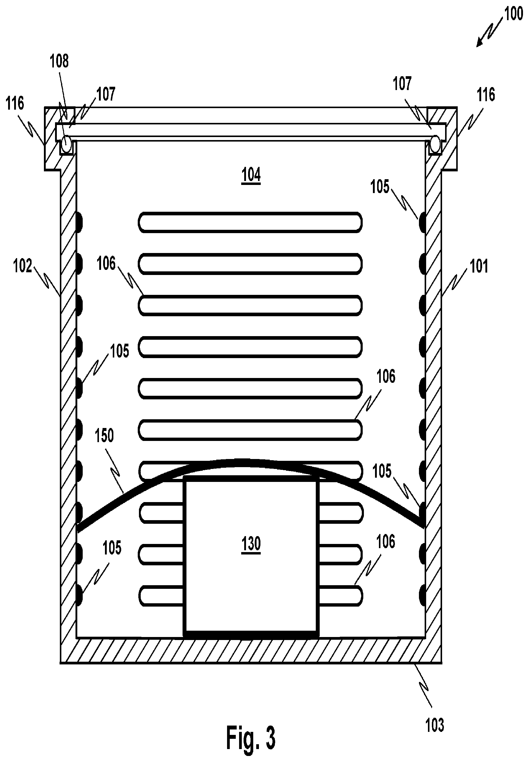 Patent US12492042 Figure 3 – Returnable shipping container