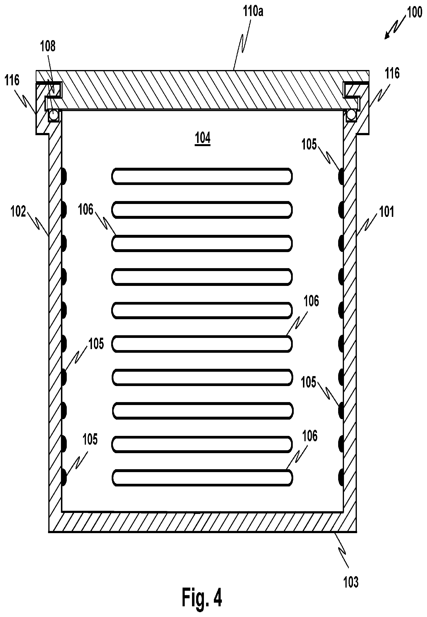Patent US12492042 Figure 4 – Returnable shipping container