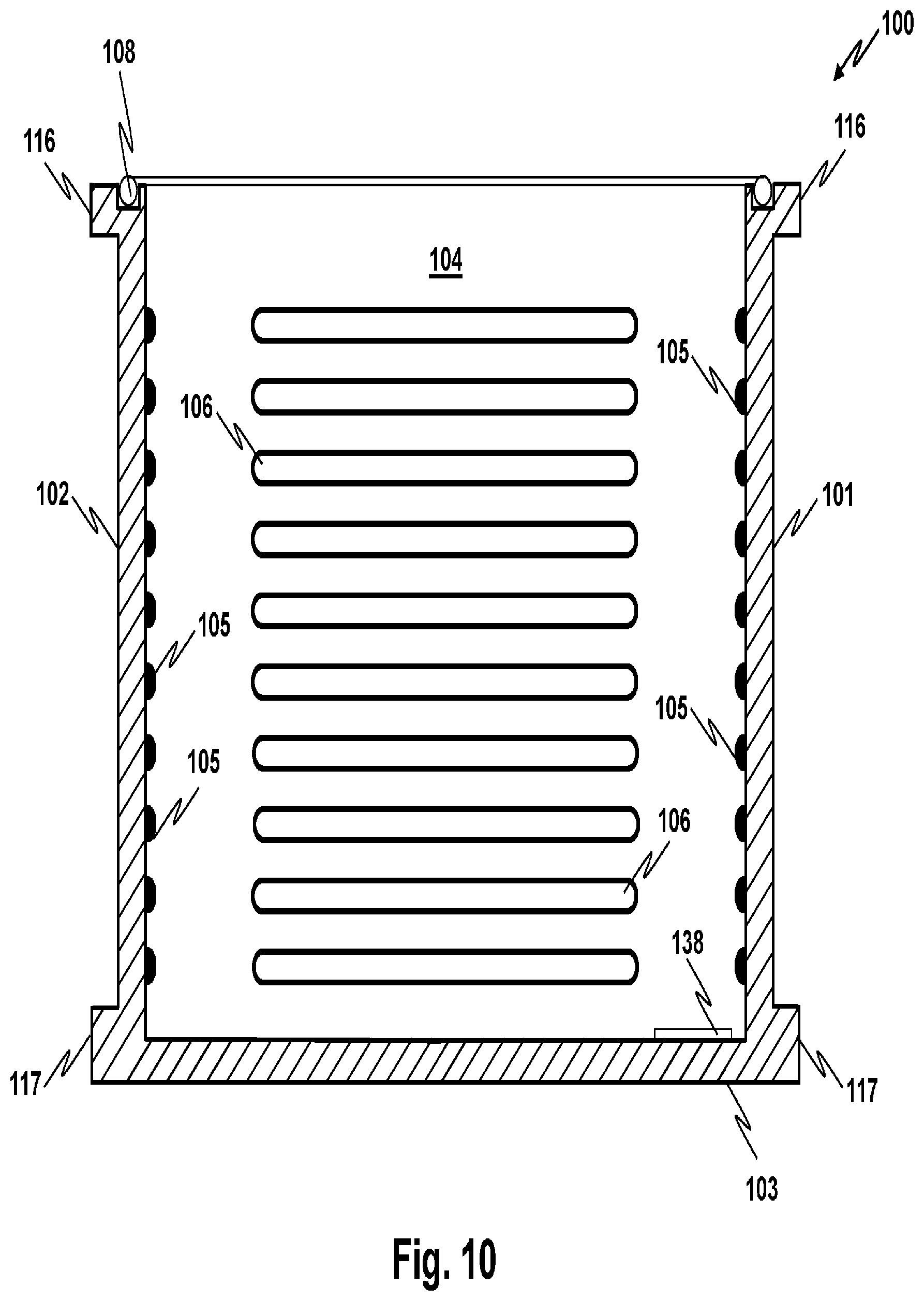 Patent US12492042 Figure 9 – Returnable shipping container