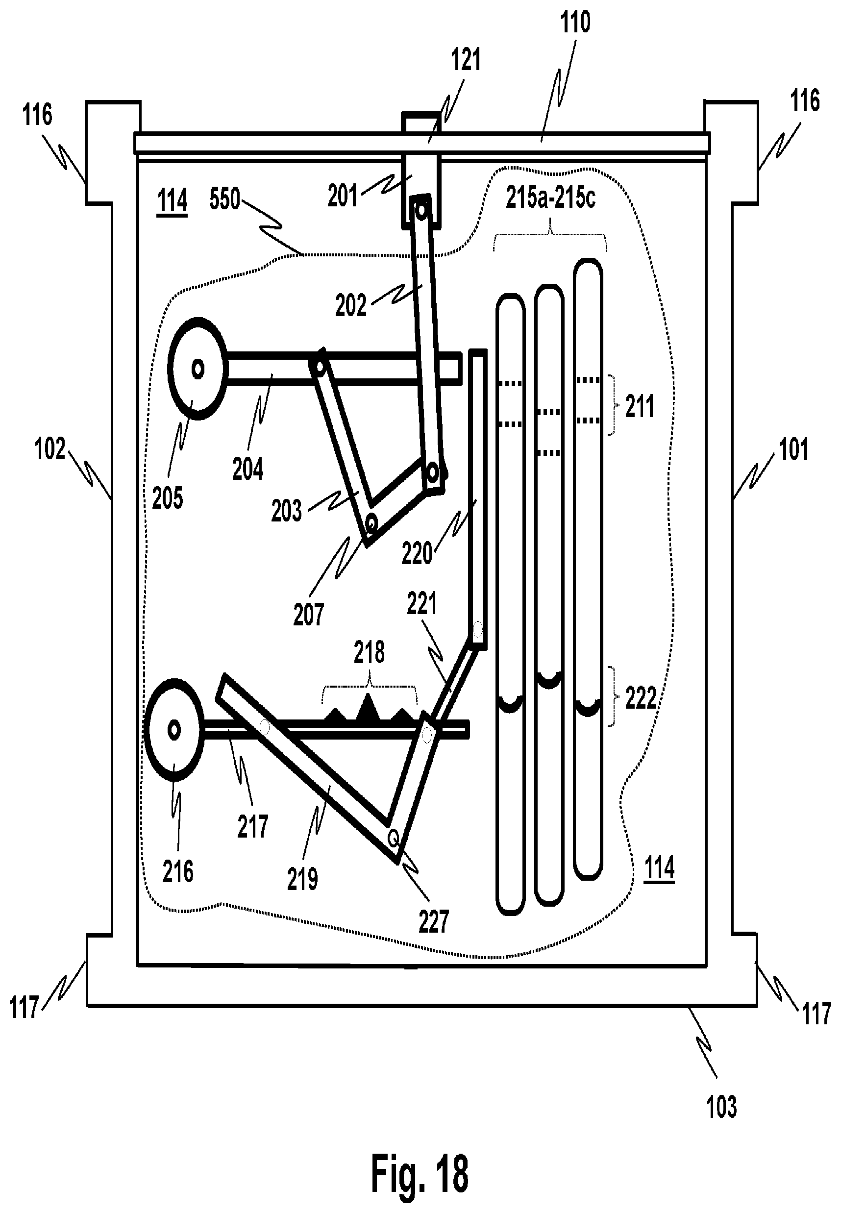 Patent US12492042 Figure 16 – Returnable shipping container