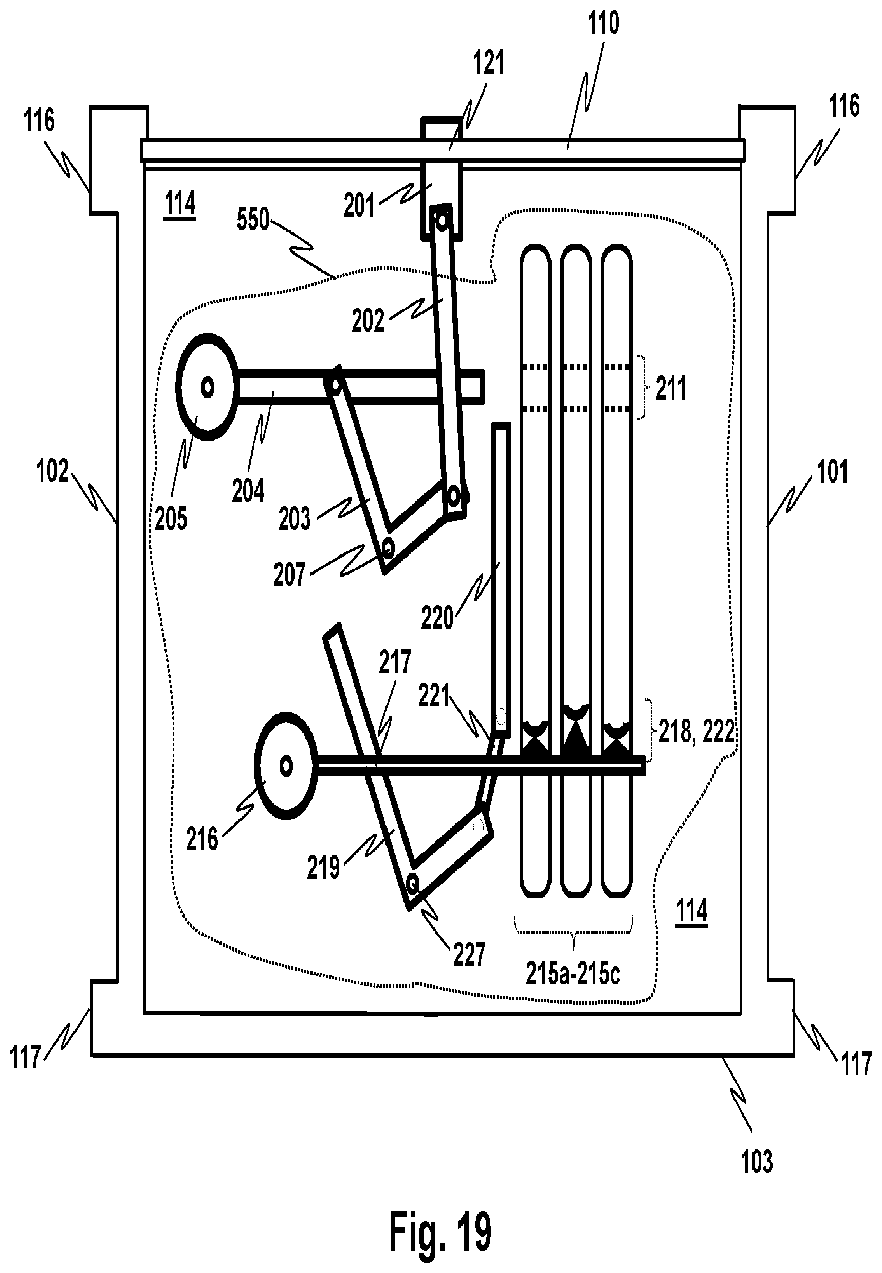Patent US12492042 Figure 17 – Returnable shipping container