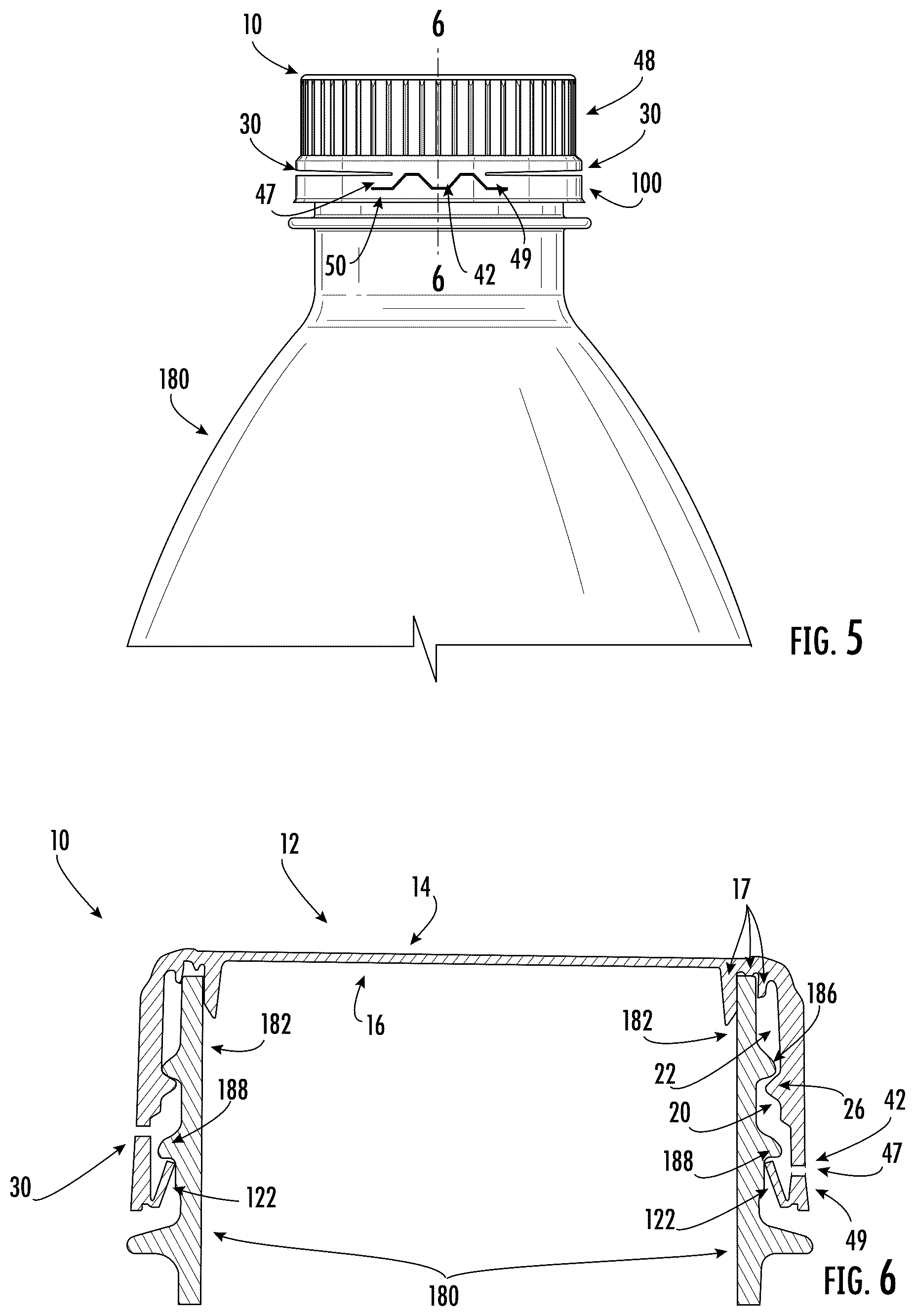 Patent US12492045 Figure 4 – Tethered, hinged closure