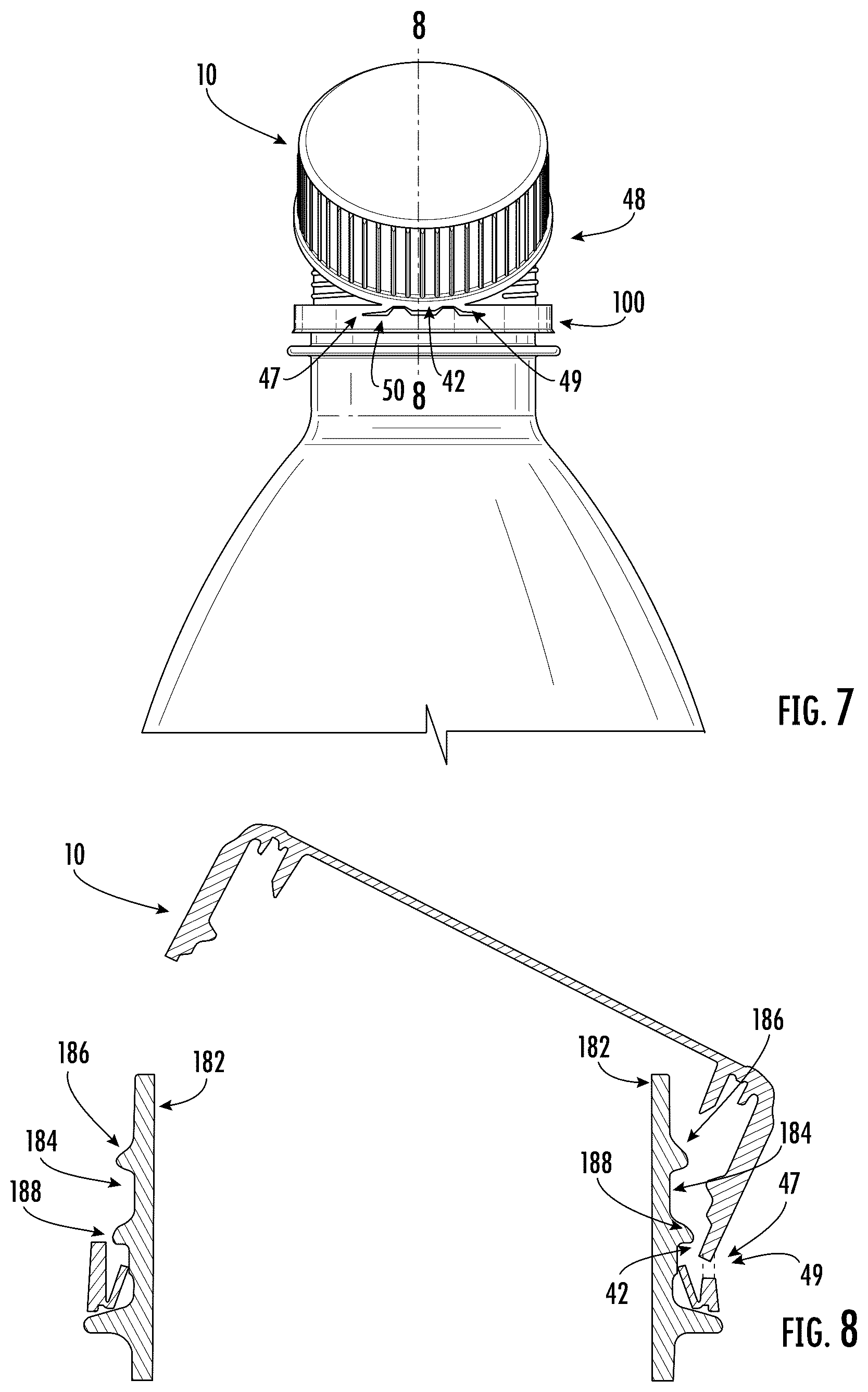 Patent US12492045 Figure 5 – Tethered, hinged closure