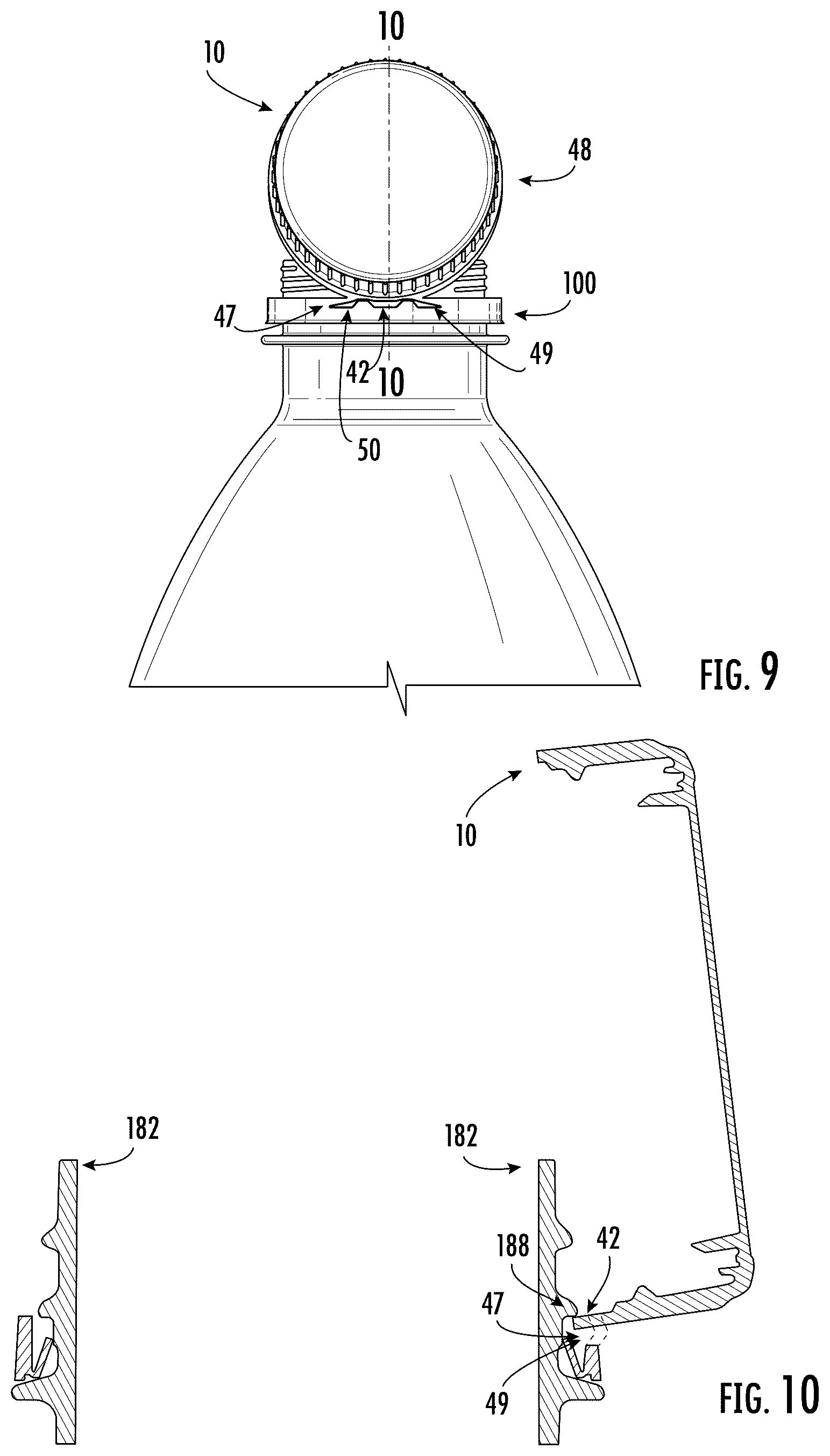 Patent US12492045 Figure 6 – Tethered, hinged closure