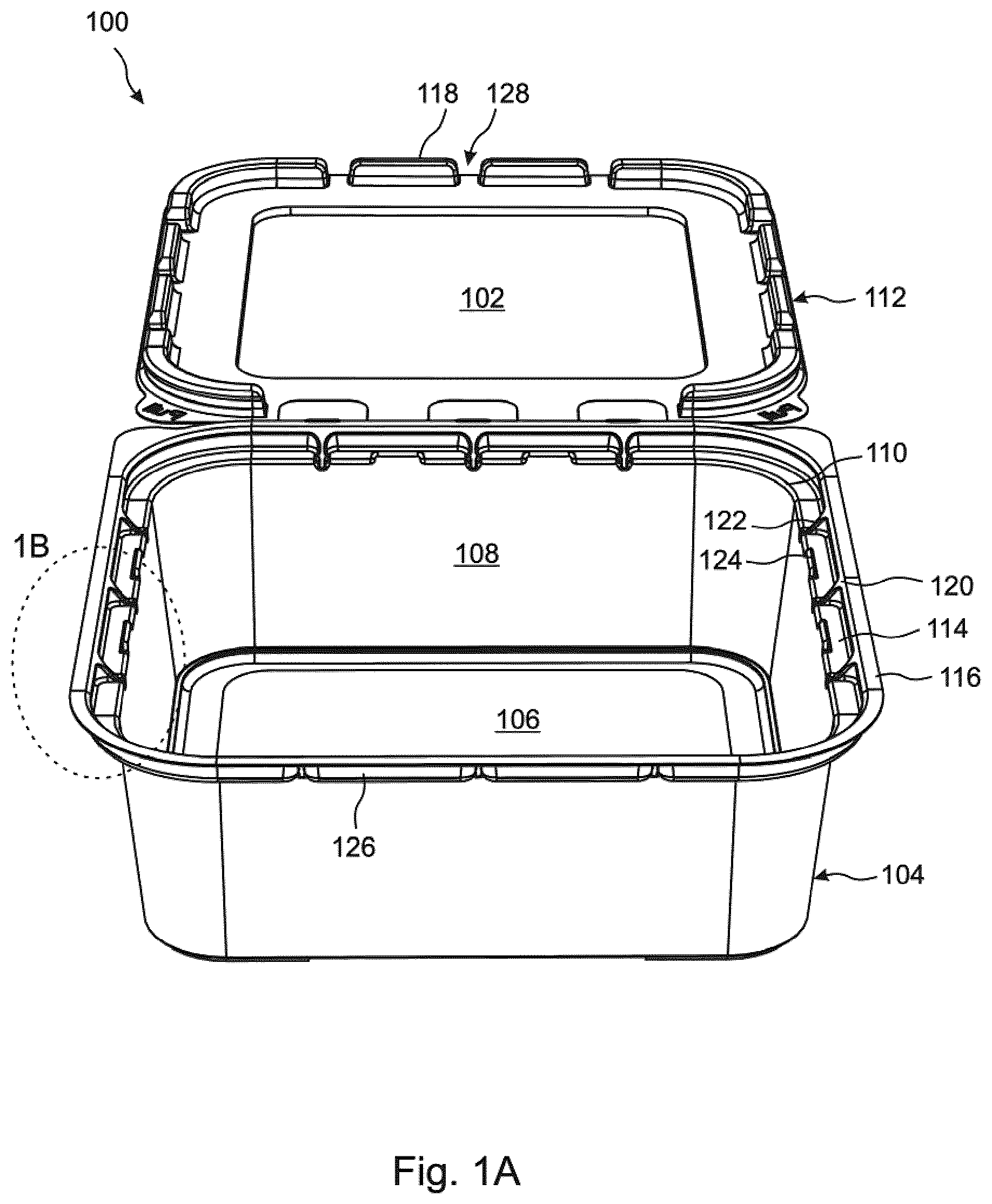 Patent US12492047 — Tamper resistant container — Figure 1