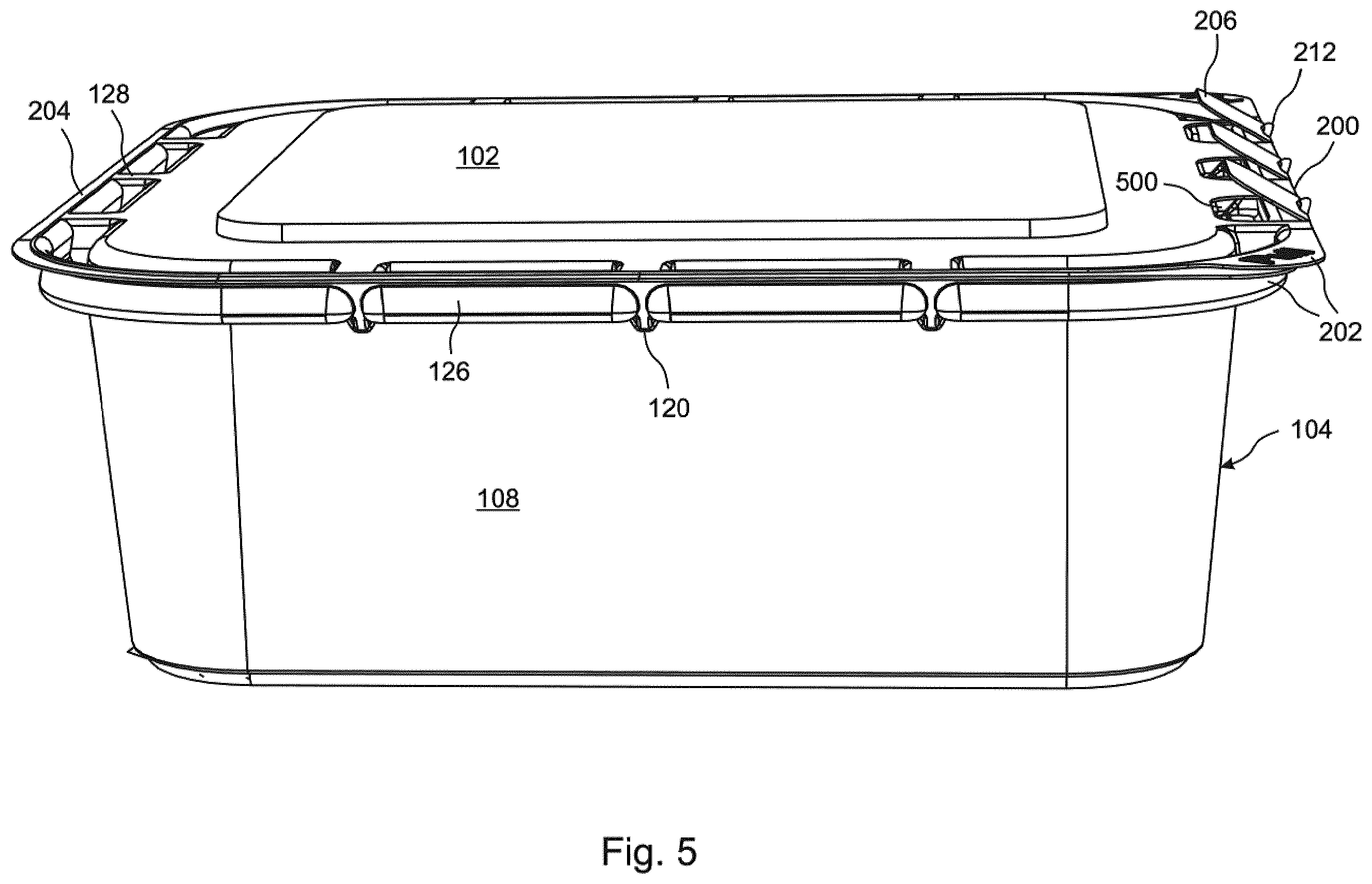 Patent US12492047 Figure 8 – Tamper resistant container